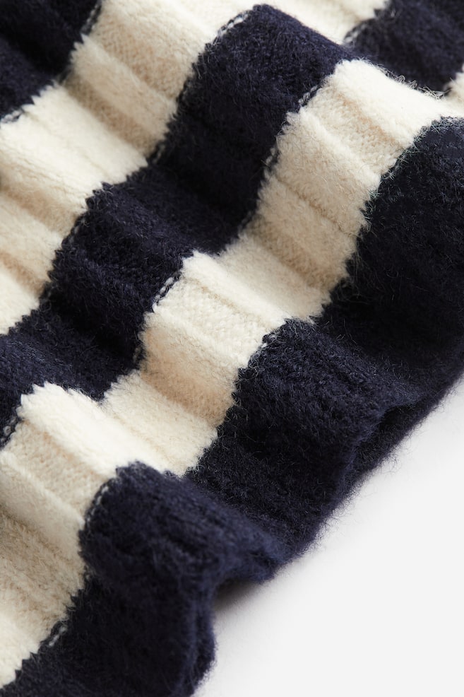 Rib-knit jumper - Navy blue/Striped/Light greige/Mole/Striped - 3