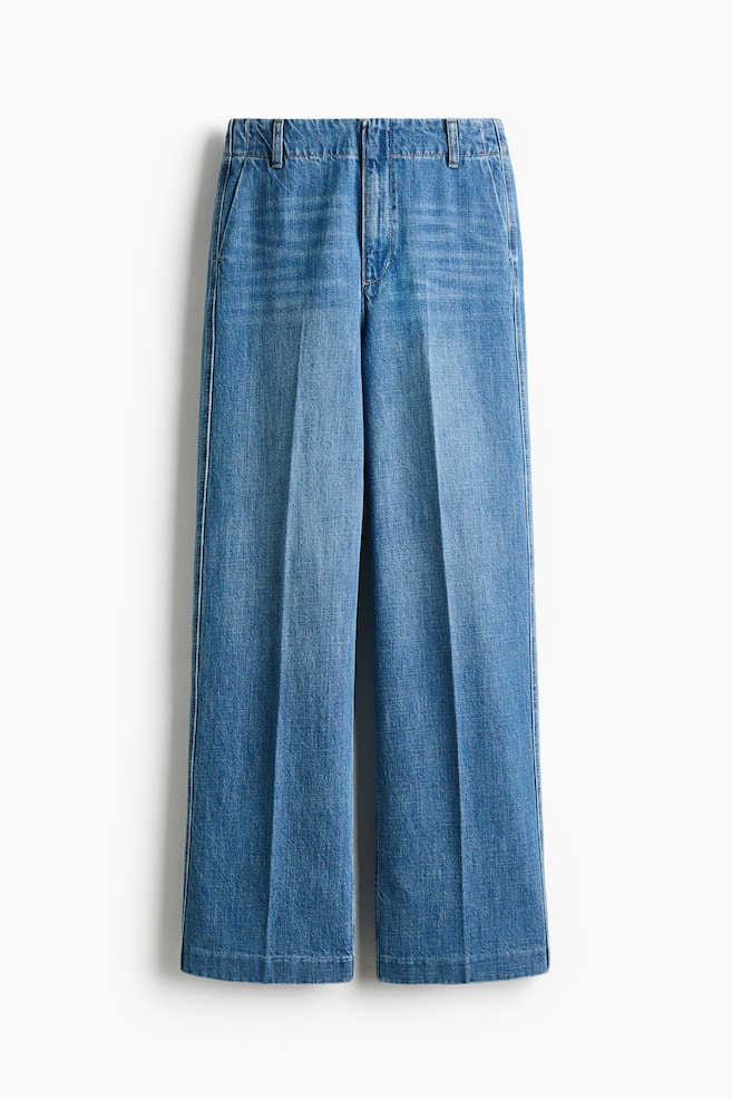 Straight High Jeans - Denim blue/Light denim blue/Denim blue/White - 1