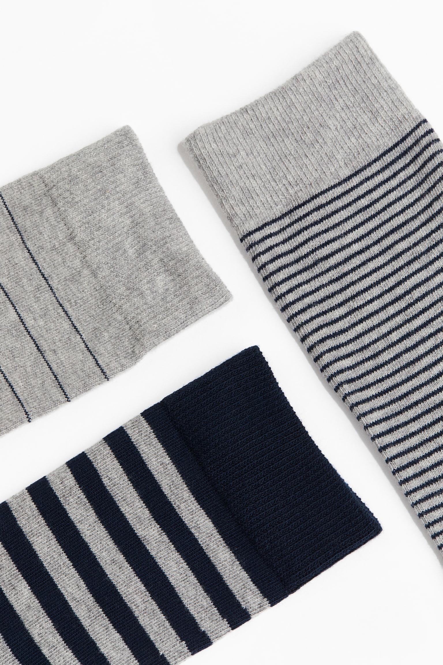 3-pack socks - Grey marl/Striped/Burgundy/Grey marl - 3