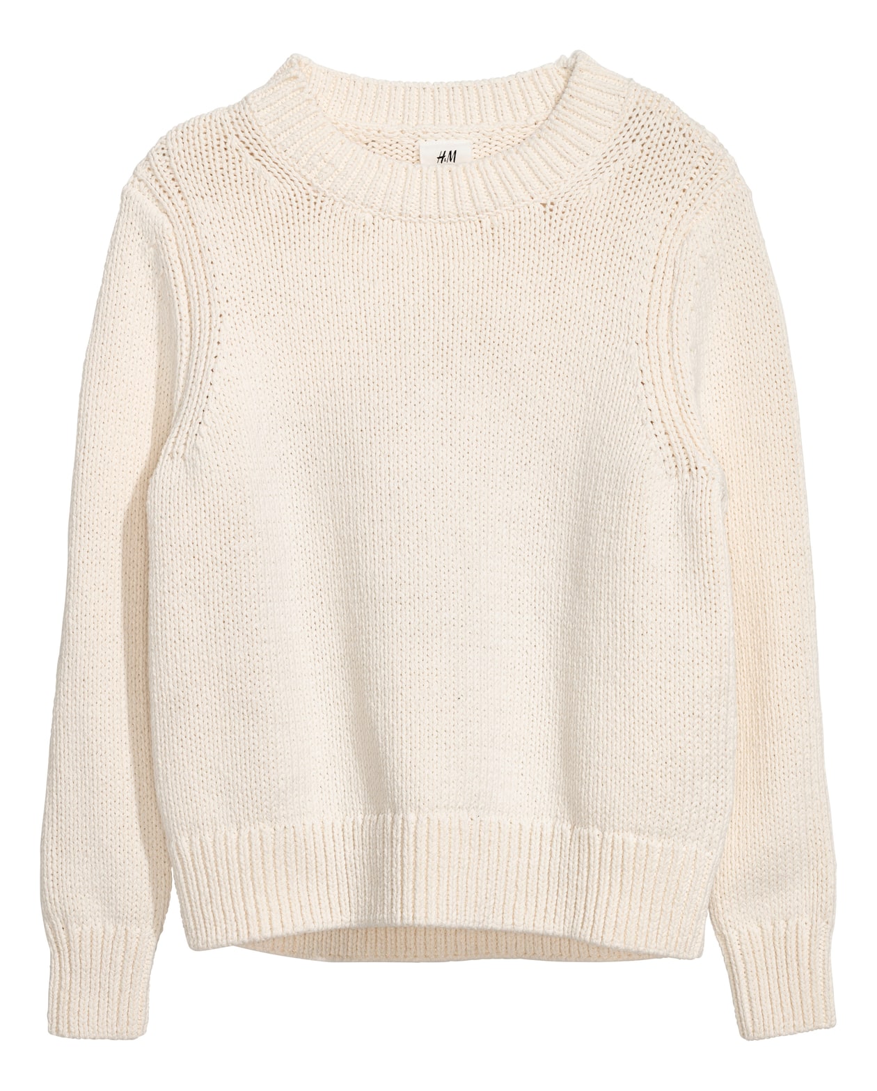 Chunky-knit Sweater Natural white Men H&M US