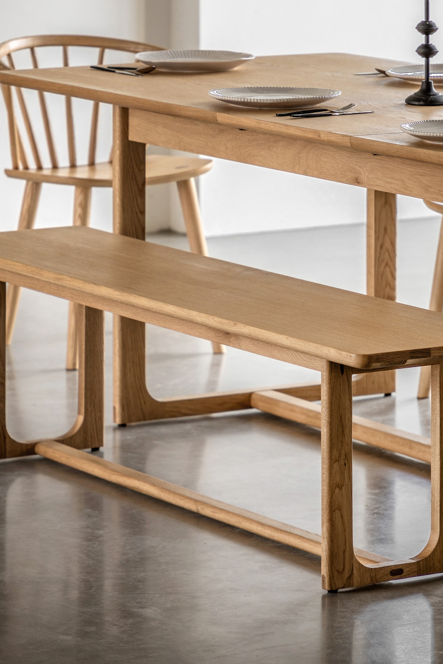 Wooden Dining Bench - Natural