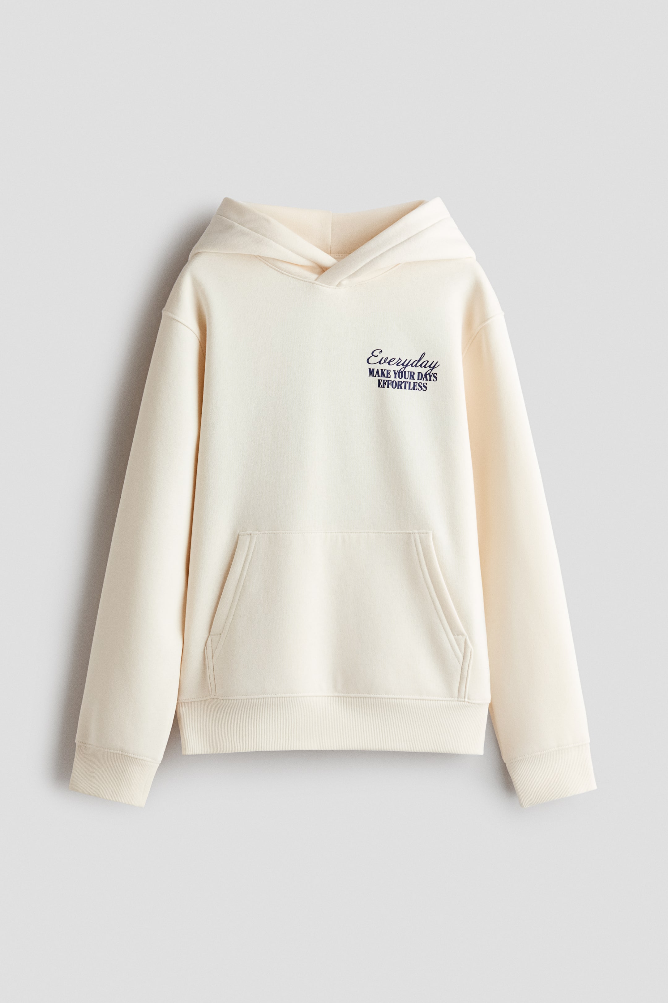 View larger image: Print-motif brushed-inside hoodie - Cream/Everyday - Kids | H&M 1