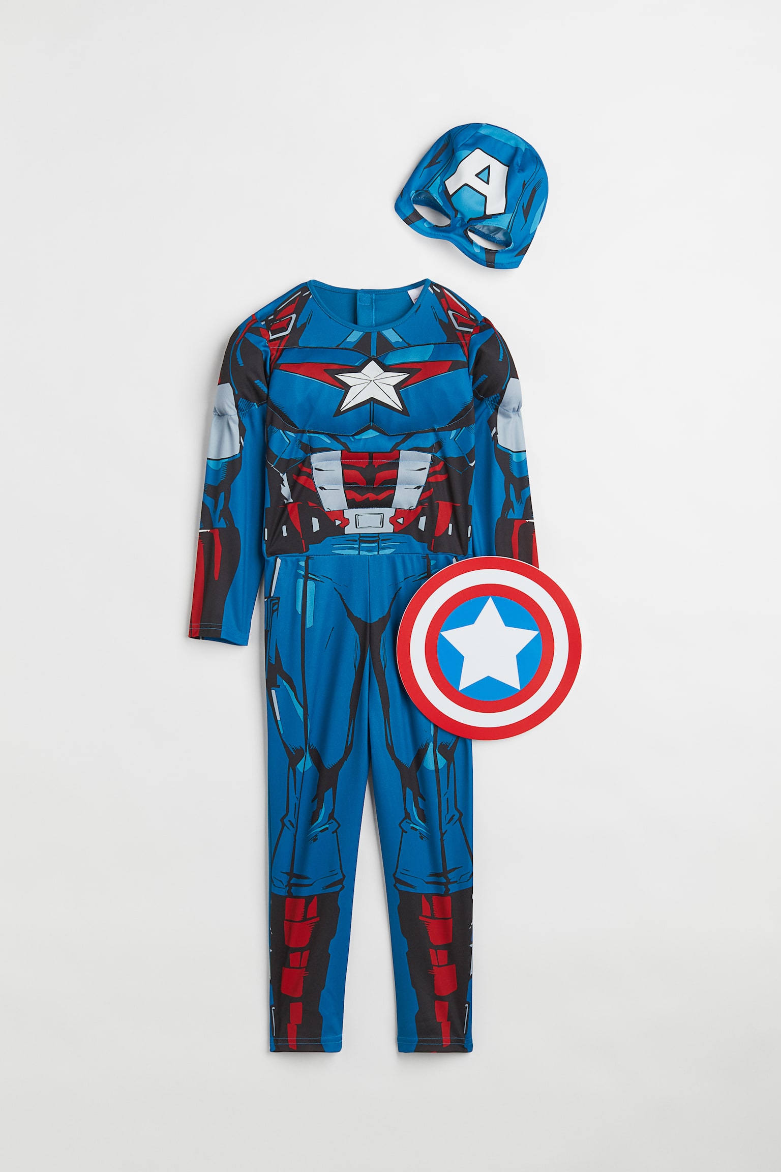 Fancy Dress Costume - Blue/Captain America/Blue/Spider-Man/Bright blue/Captain America/Black/The Mandalorian/Red/Iron Man/Black/Batman/Green/Hulk/Black/Venom/Blue/Superman - 1