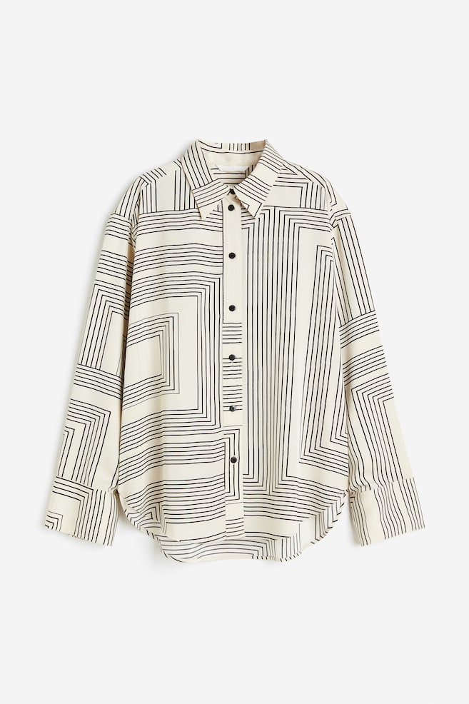 Twill blouse - Cream/Patterned/Cream/Navy blue/Striped/Black/Patterned - 2