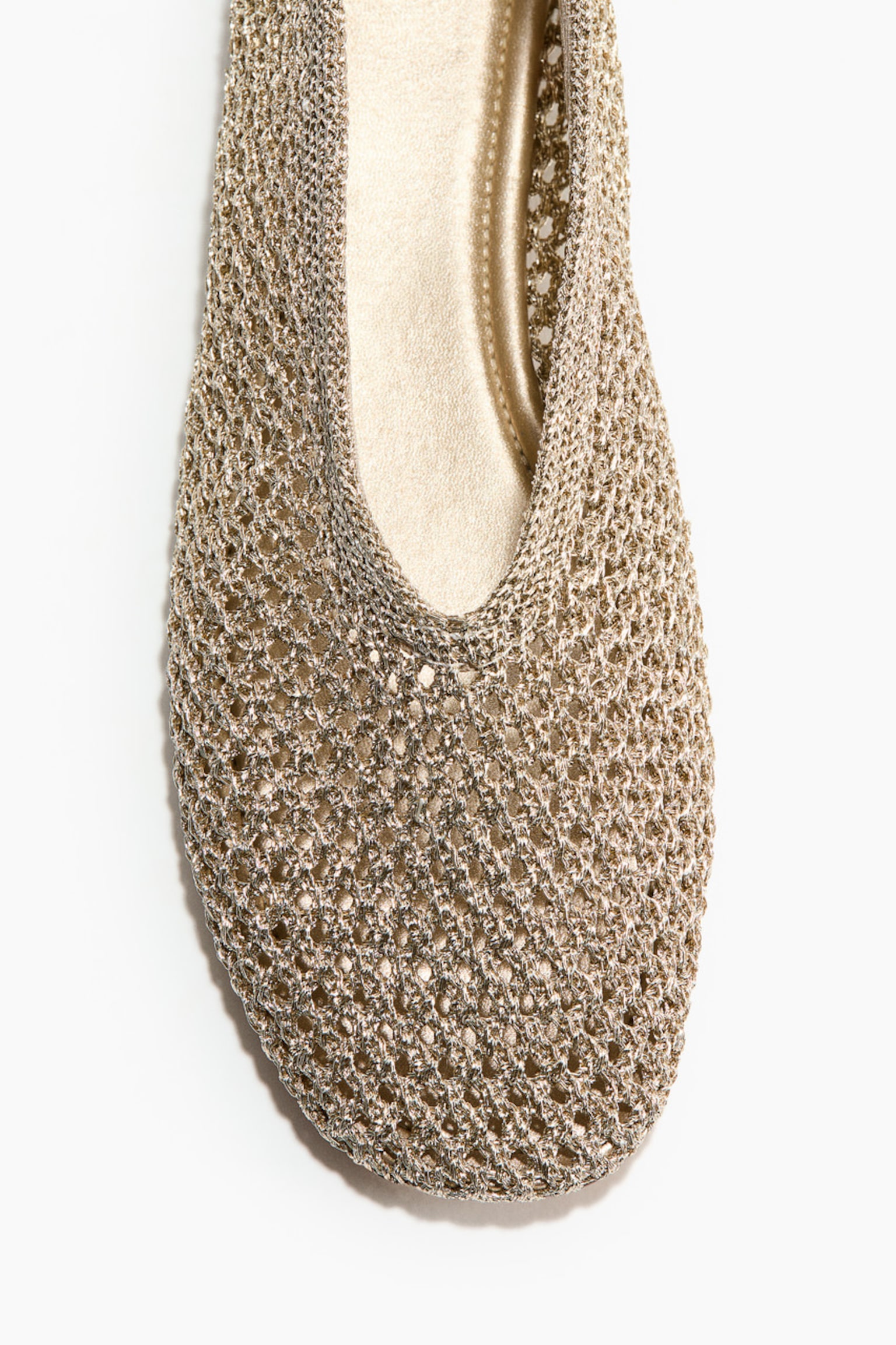 Braided ballet flats - Gold-coloured - 4