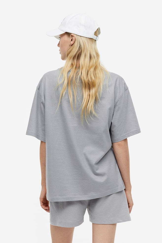 Boxy T-shirt - Grå/Sort - 4