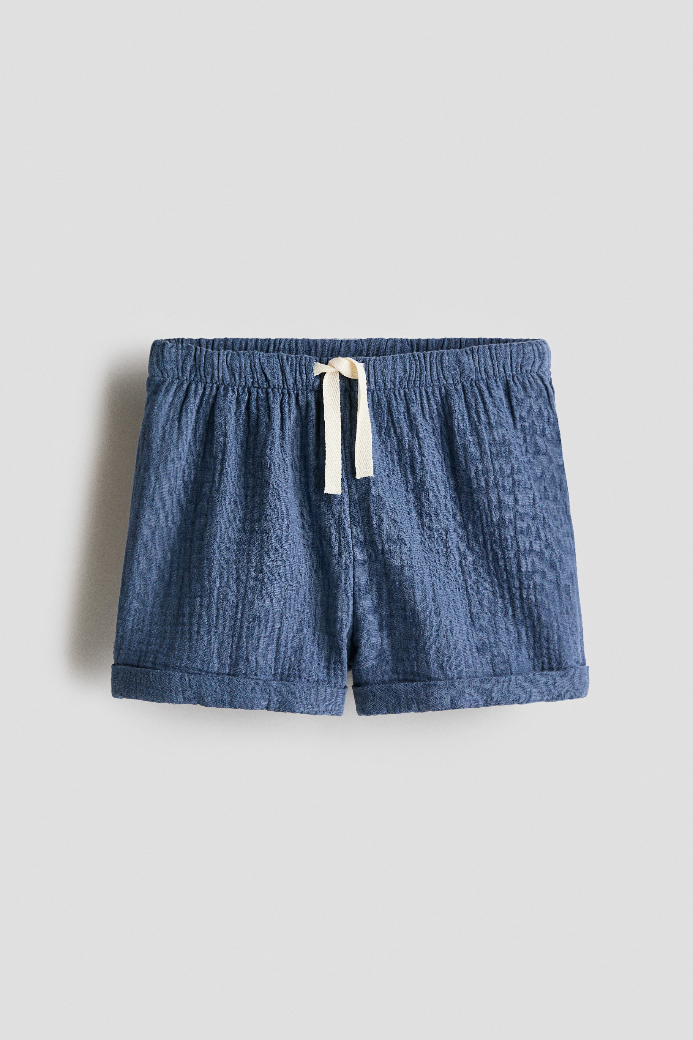 コットンモスリンショートパンツ - ブライトブルー - Kids | H&M JP