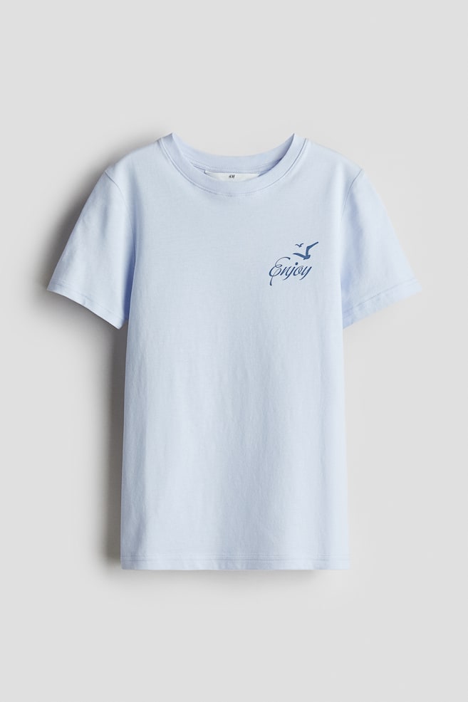 Camiseta con motivo estampado - Azul claro/Enjoy/Marrón/Controladores de juego/Verde/L'Isola di Sardegna/Marrón/Surf Club/Naranja claro/Paradise beach/Amarillo neón/Control/Azul/26/Azul/Controlador de juego - 1