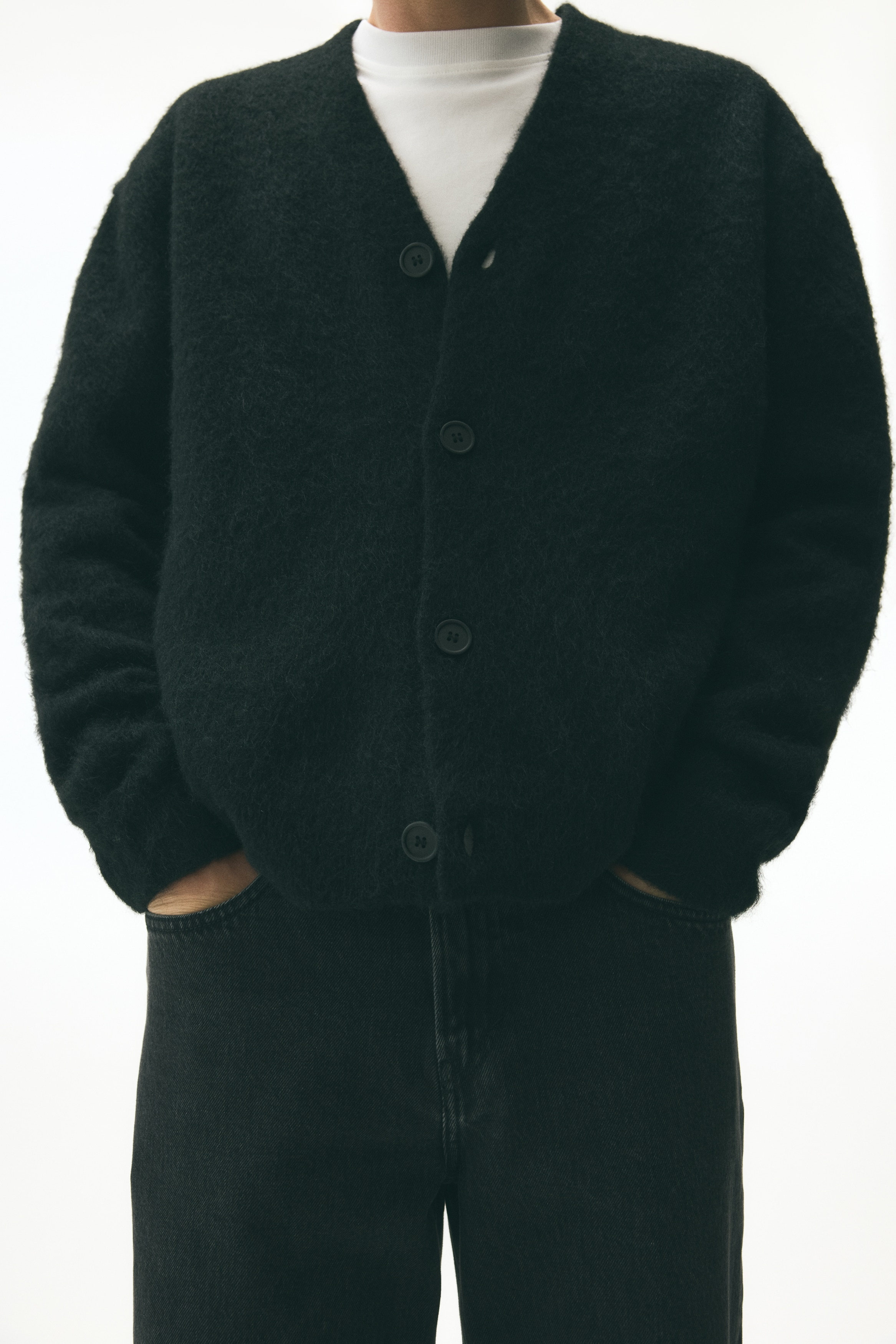 Loose Fit Fuzzy cardigan