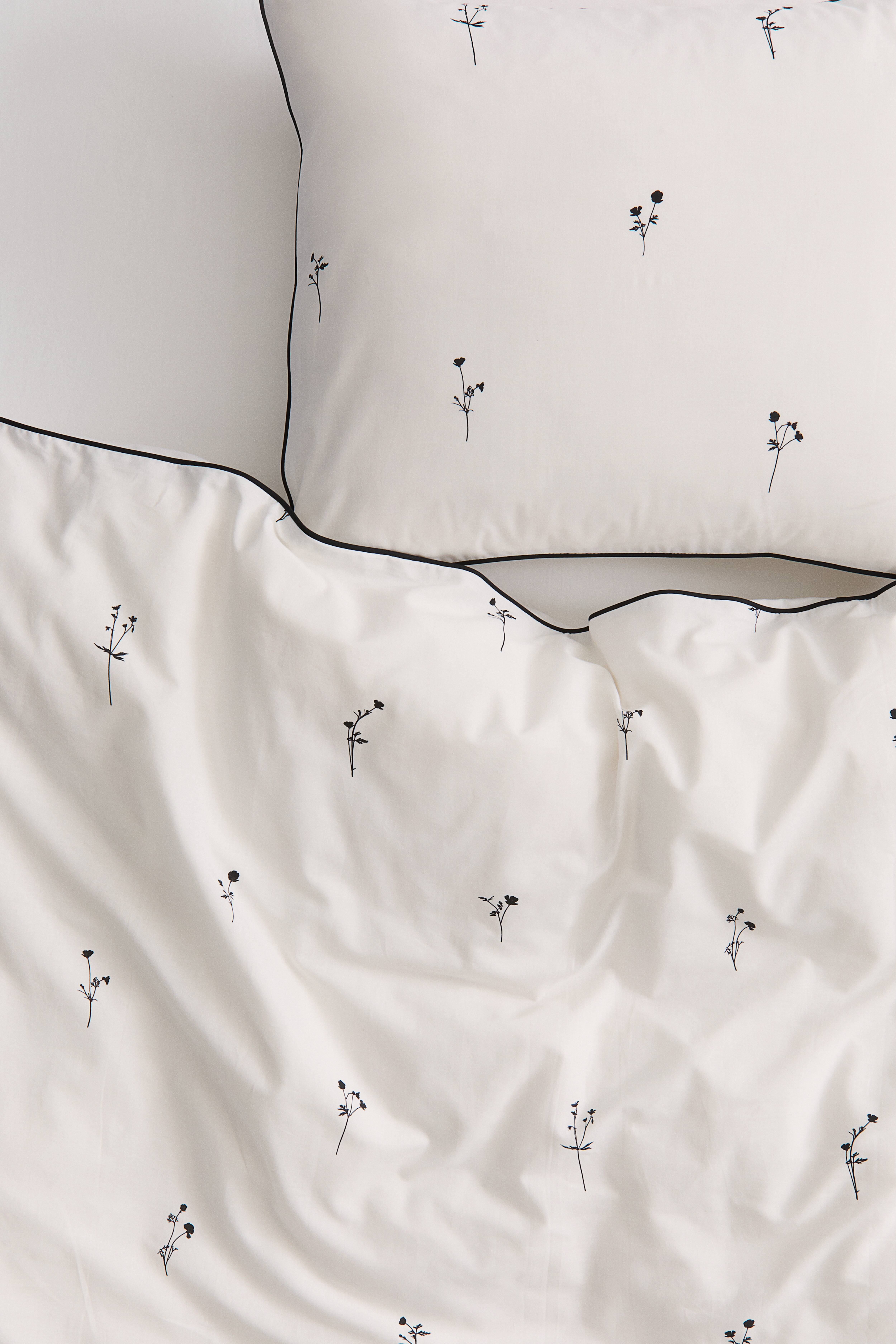 Patterned Cotton Twin Duvet Cover Set