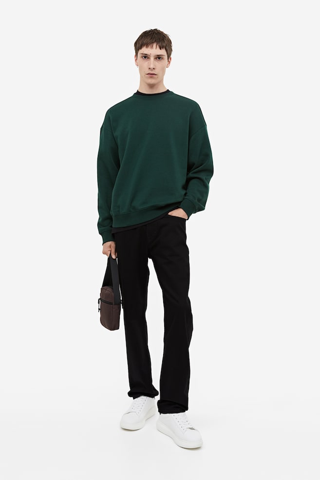 Relaxed Fit Sweatshirt - Dark green/Black/Light grey marl/White/dc/dc/dc/dc/dc/dc/dc/dc/dc/dc - 5