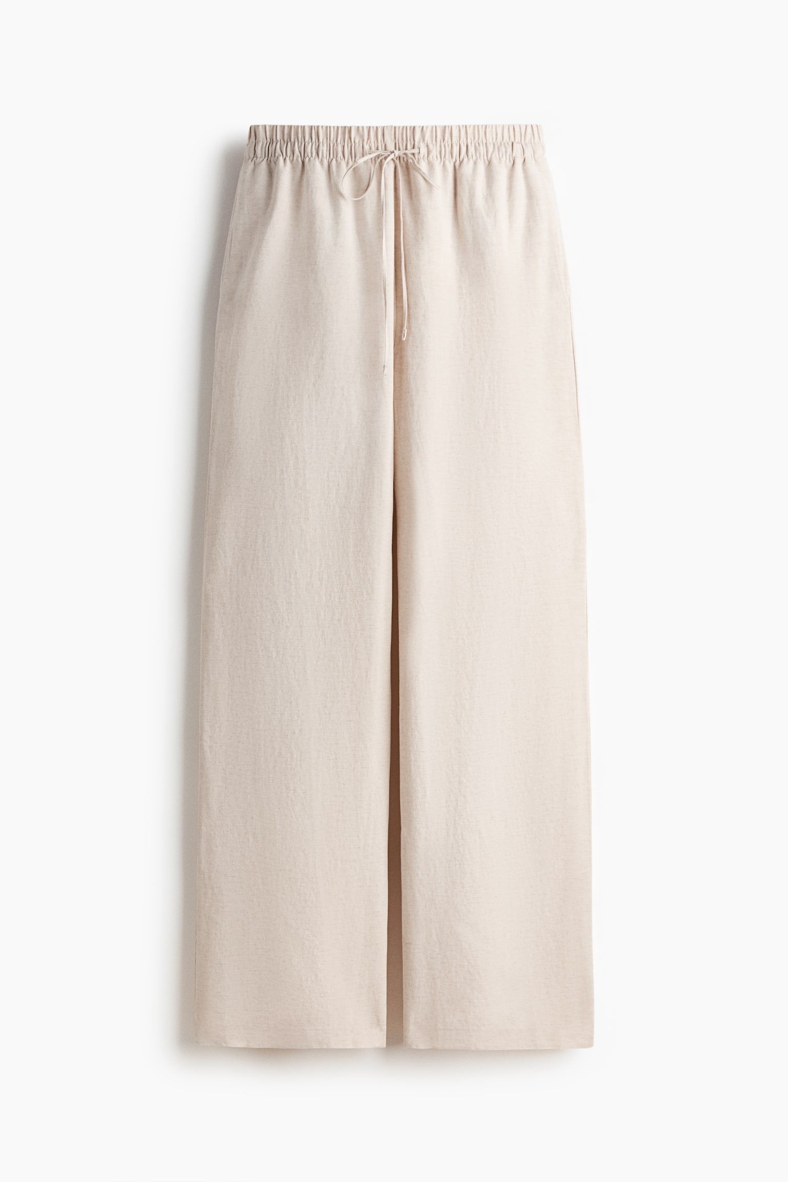 Linen-blend trousers - Light beige/Black/Dark brown/Light turquoise/White/Light beige/Beige/Cream/Striped/White/Light blue striped/Navy blue - 1