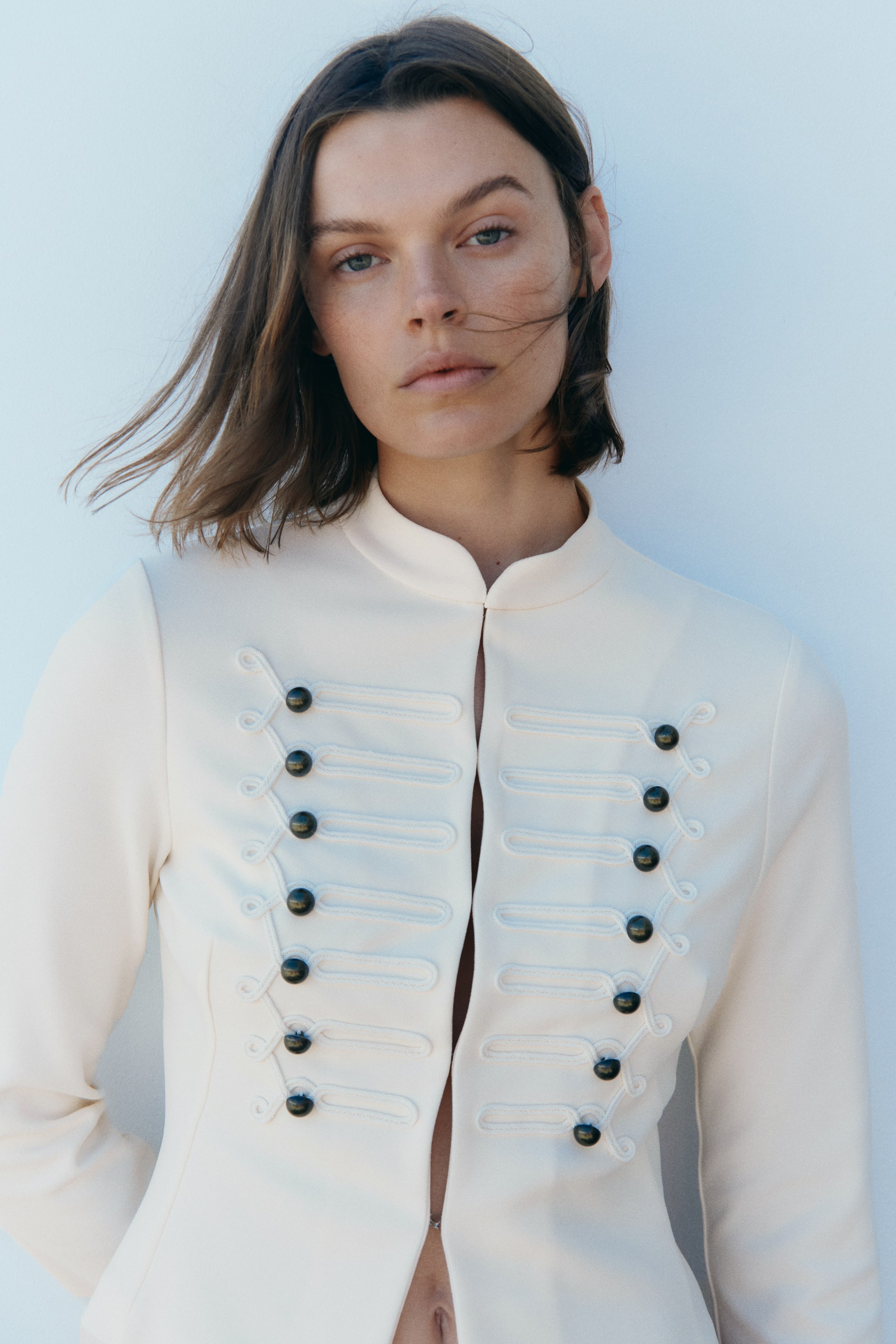 View larger image: Crêpe jersey jacket - Cream - Ladies | H&M IN 1