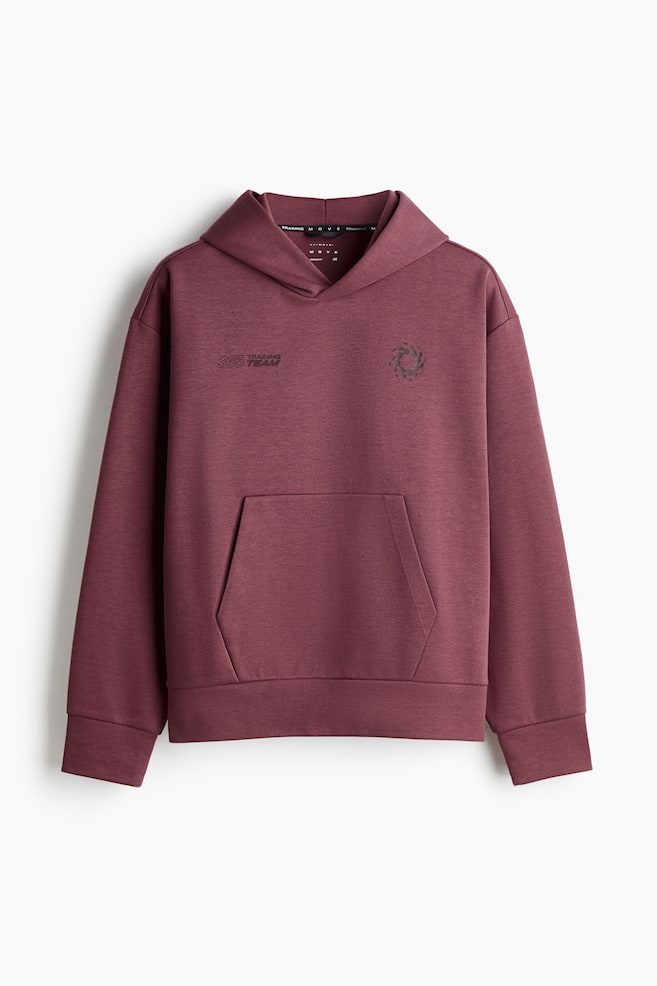 Sport-Hoodie mit DryMove™ in Oversized Fit - Dunkelrosa/Beige/Gemustert - 1