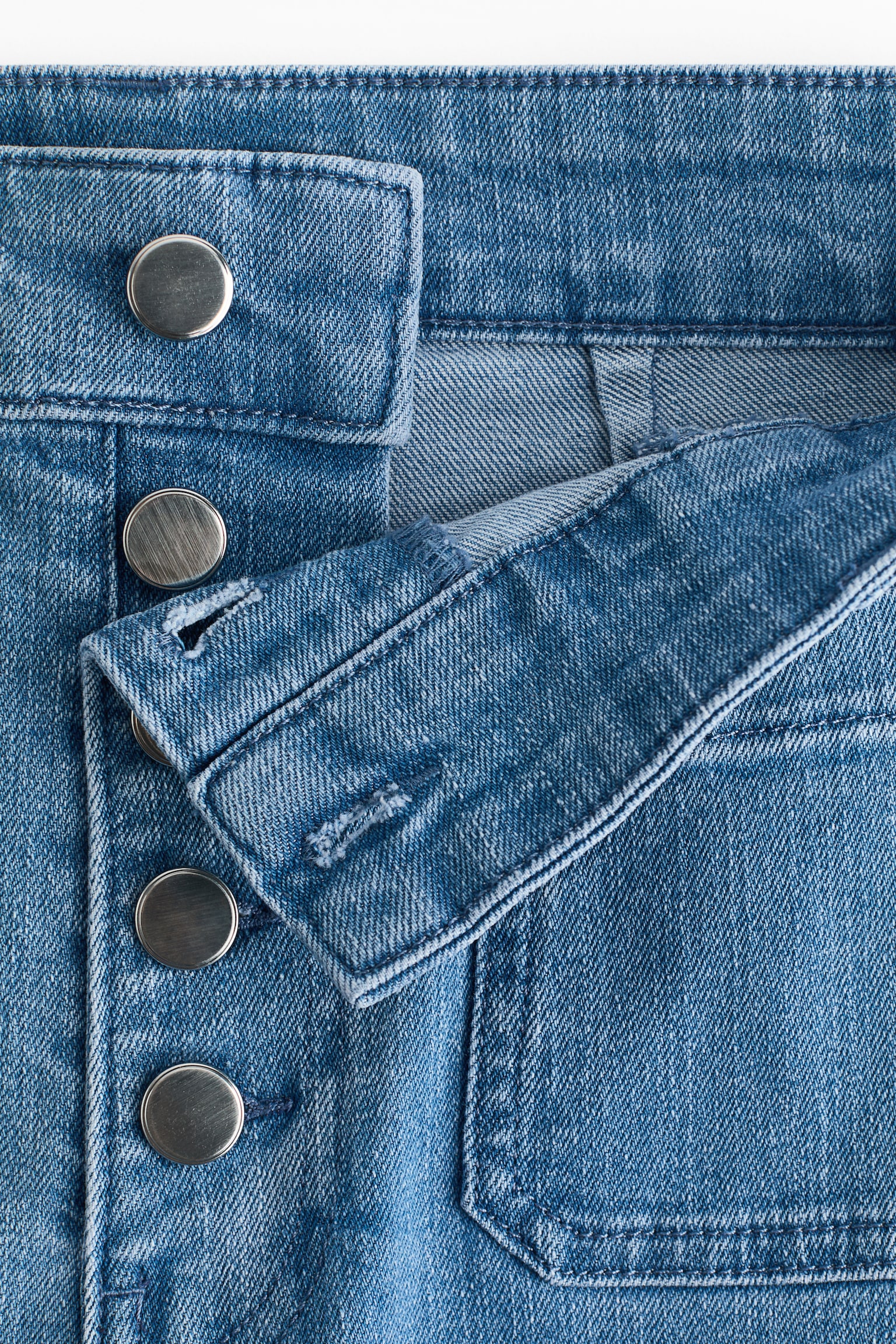 Flared Leg High Waist Jeans - Denim blue - 4