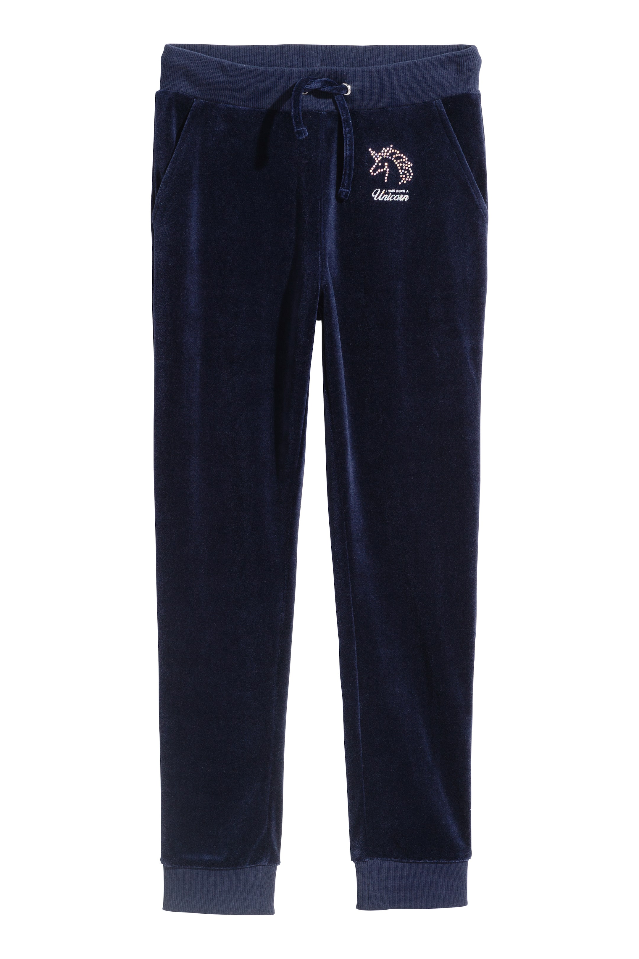View larger image: Velour joggers - Dark blue - Kids | H&M GB 1