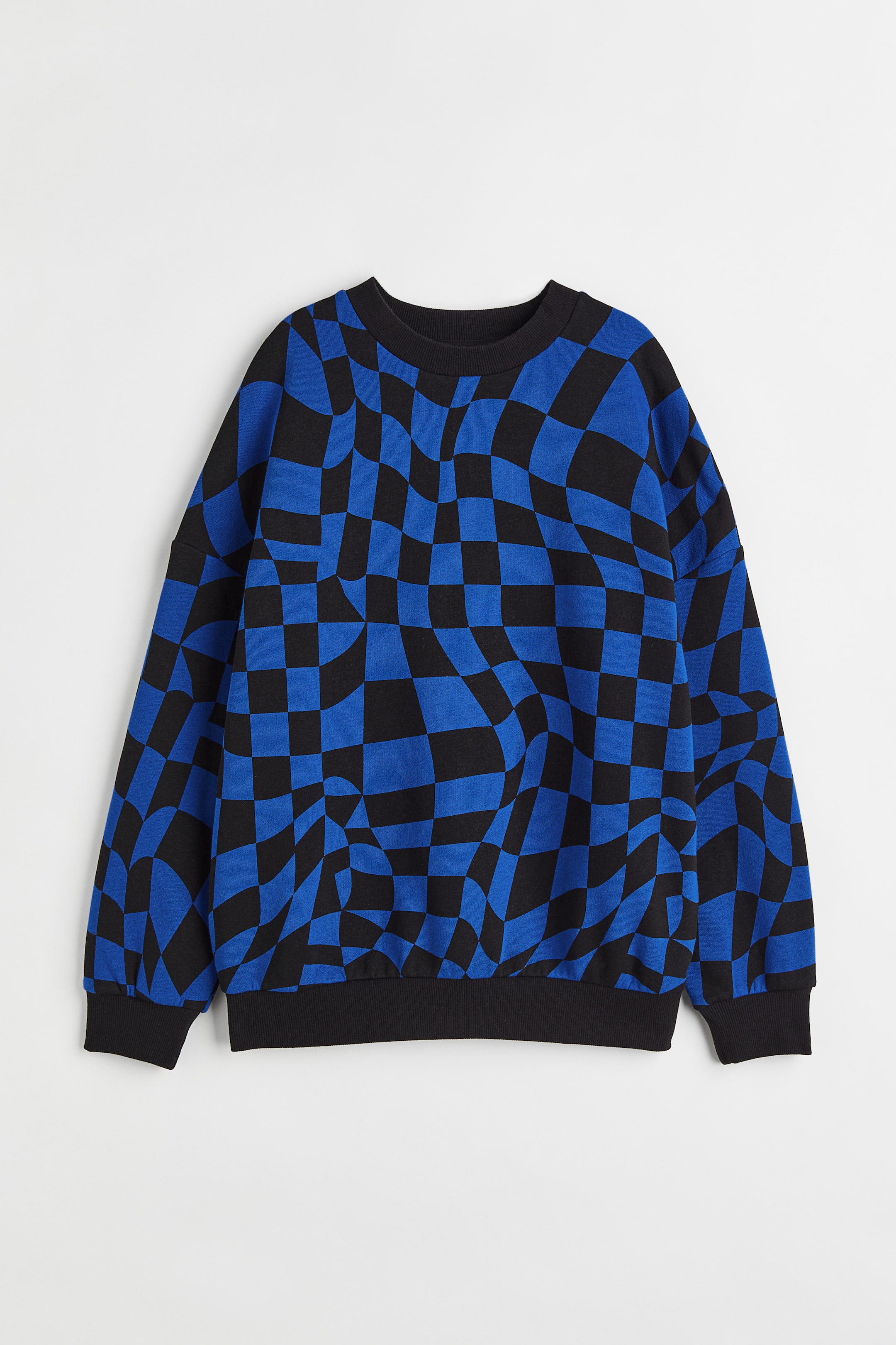 View larger image: Sweatshirt - Black/blue checked - Kids | H&M PH 1