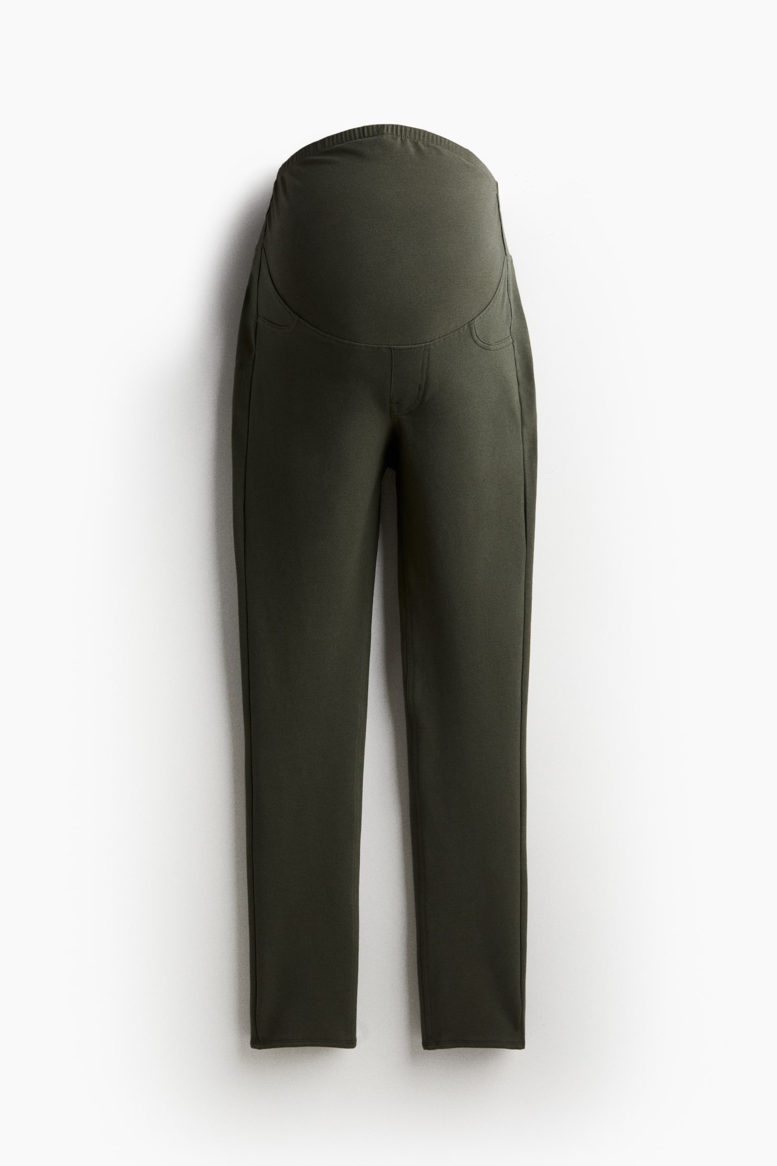 MAMA Jersey jeggings - Dark khaki green/Black - 2