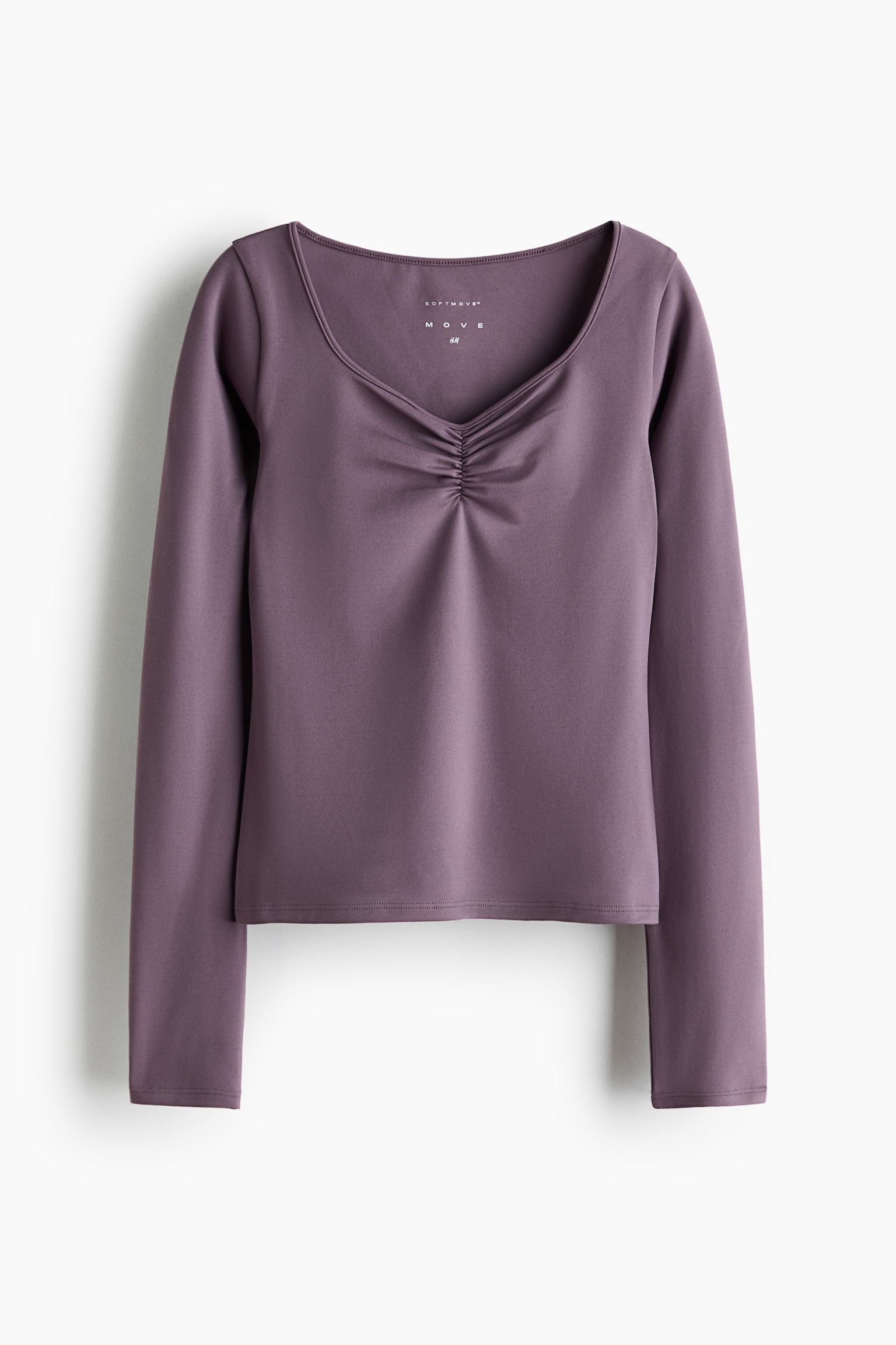 Sports top with SoftMove™ - Dusty purple/Grey marl - 1