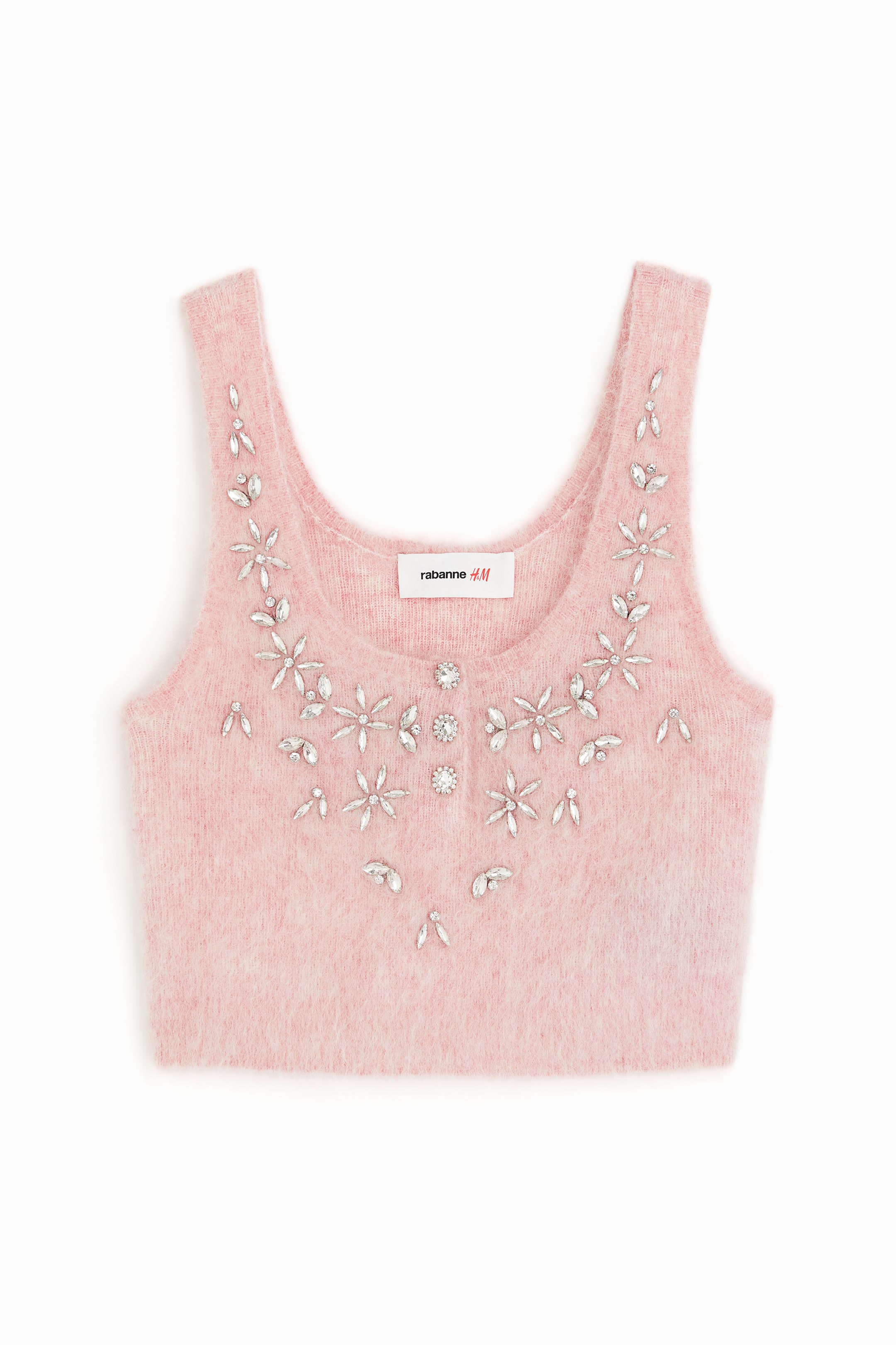 View larger image: Embellished Mohair-blend Tank Top - Light pink - Ladies | H&M US 1