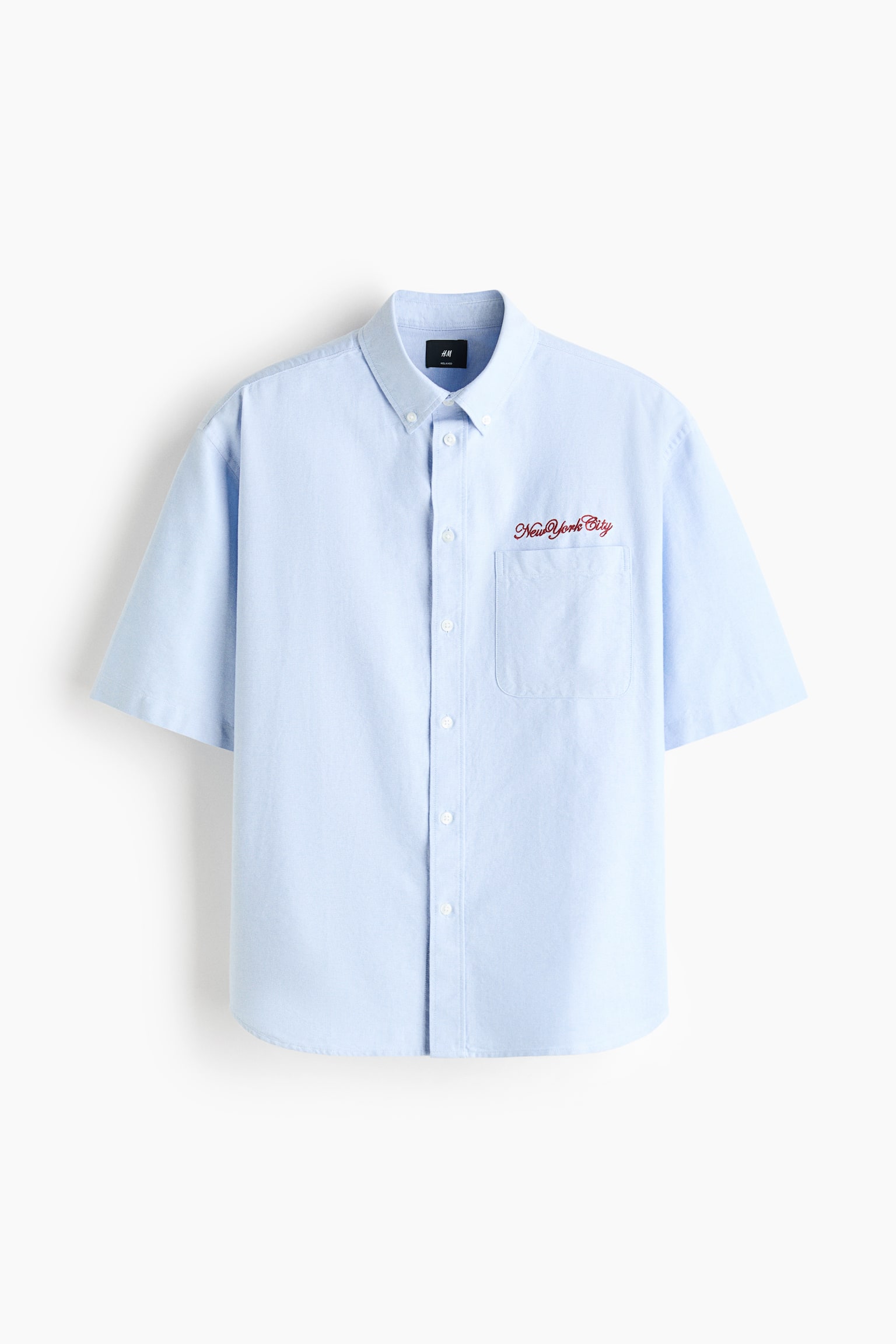 Relaxed-Fit Short-Sleeved Oxford Shirt - Light blue/New York City/Light blue/White/Green/striped/Dark blue/Black/Light blue/striped/Blue/striped/Dark green