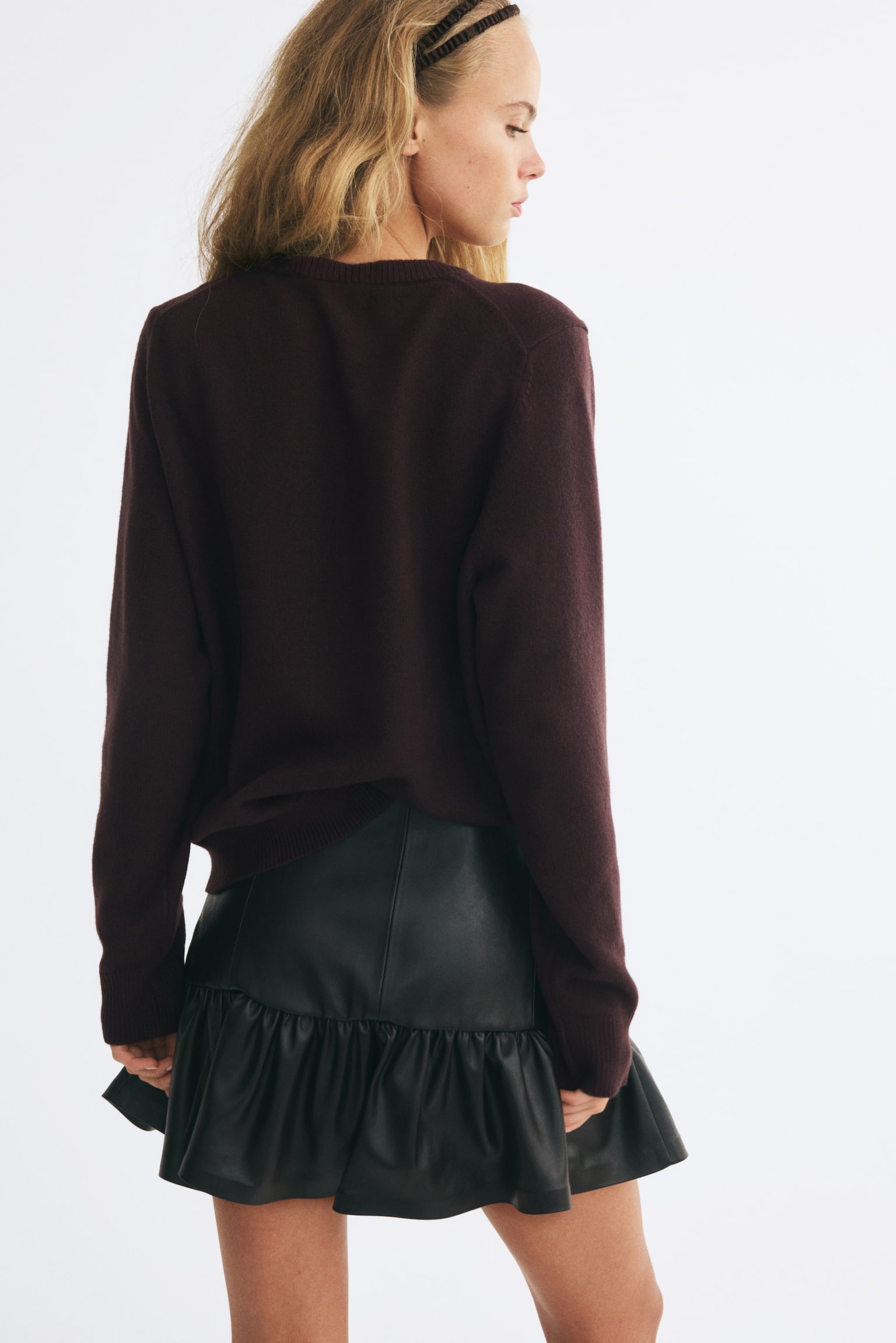 Женский свитер H&M Sweater, цвет: Тёмный коричневый — фото 5