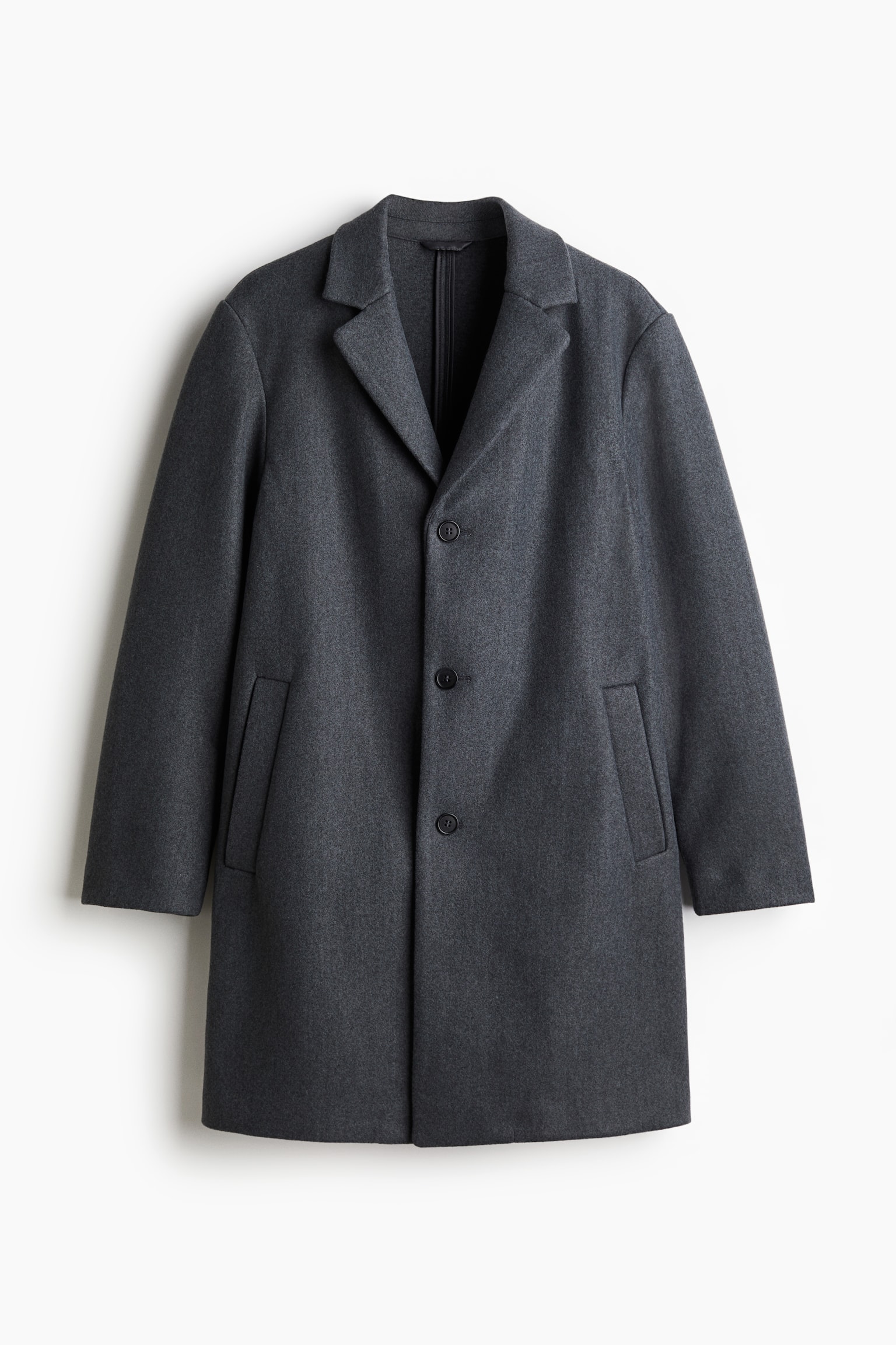 Slim Fit Wool-blend coat - Dark grey/Beige/Black/Navy blue - 2