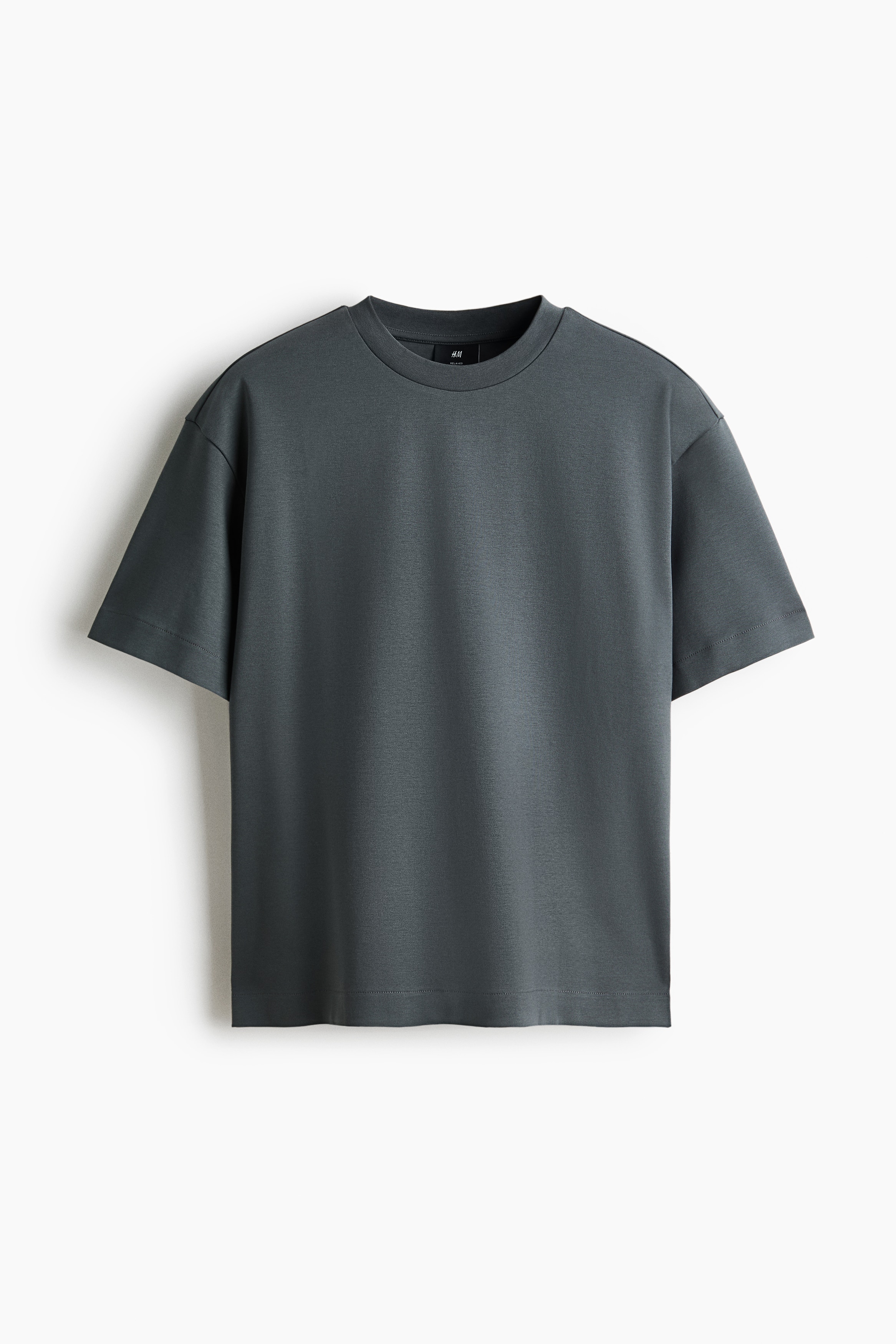 Loose-Fit Interlock T-Shirt - Dark gray/Cream/Black/Light gray melange/Cream/Coral pink/Dark turquoise
