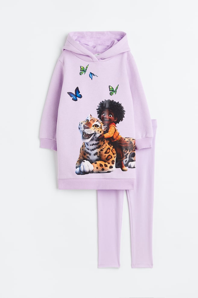 2-piece printed sweatshirt set - Light purple/Encanto - 1