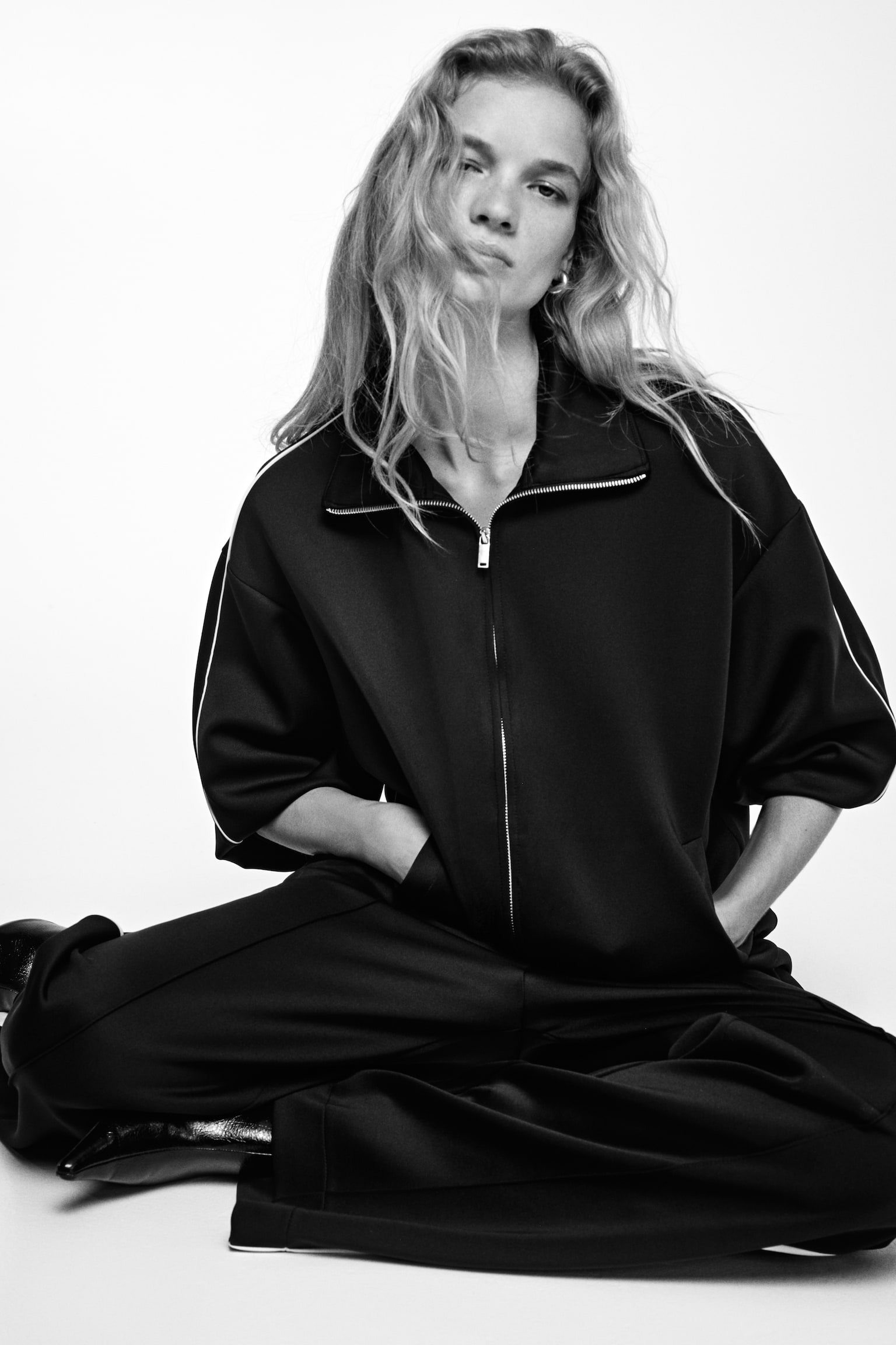 Tailored scuba trousers - Black - 3