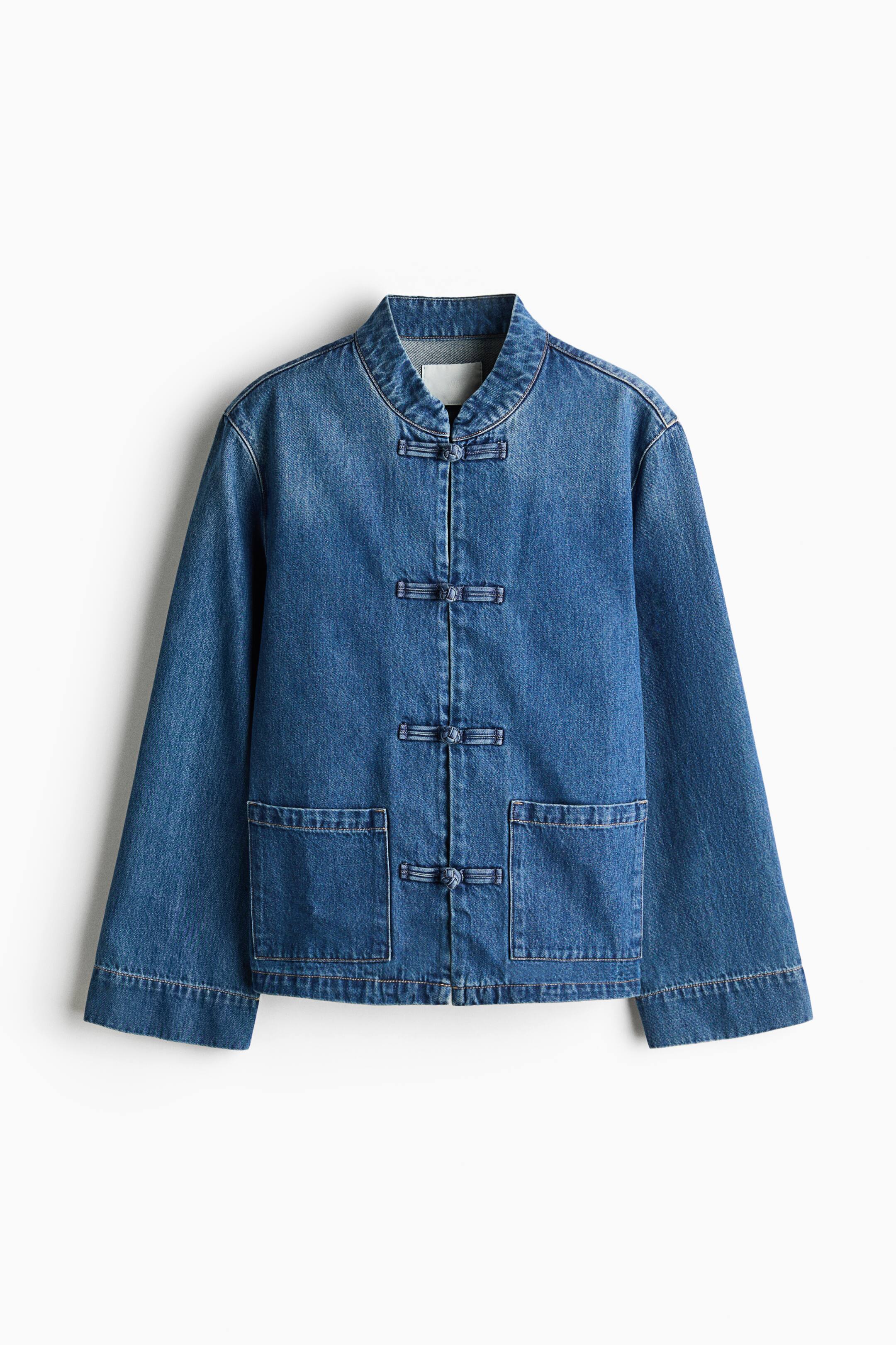 View larger image: Knot-button denim jacket - Light denim blue - Ladies | H&M 1