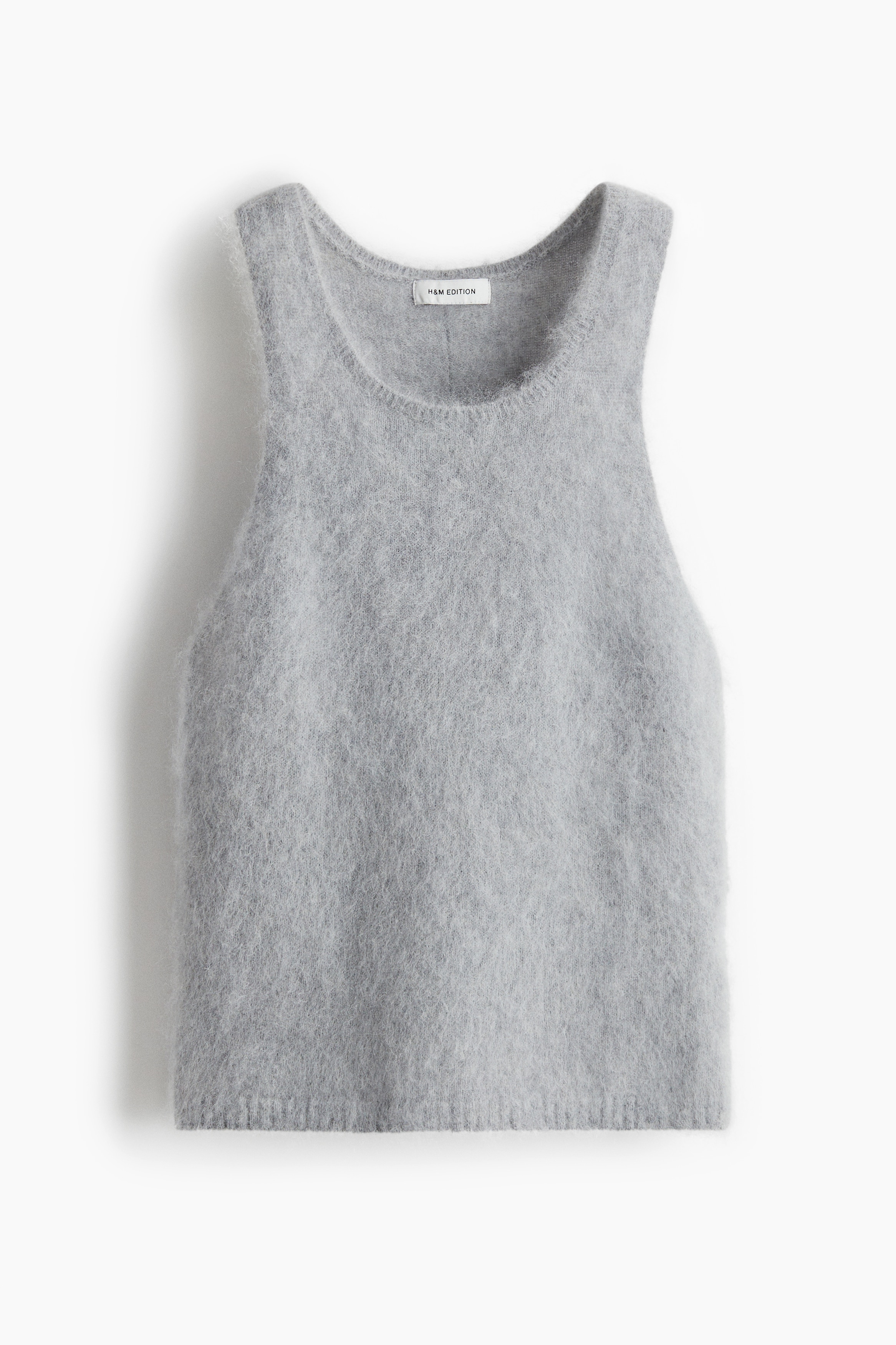 Tanktop i mohairmix - Ljusgrå