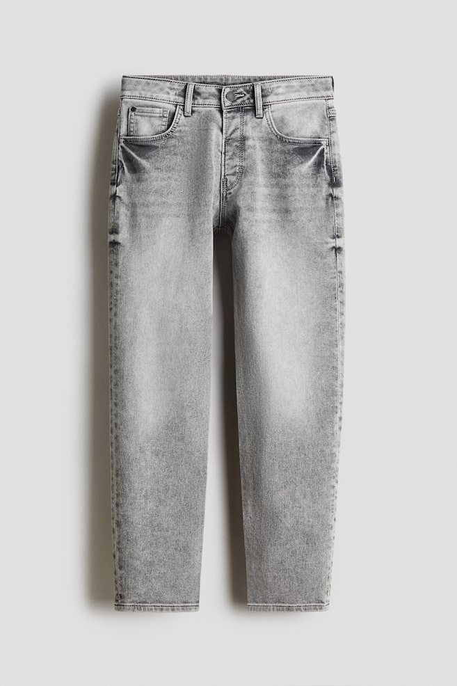 Relaxed Tapered Fit Jeans - Washed denim grey/Denim blue/Light denim blue - 1