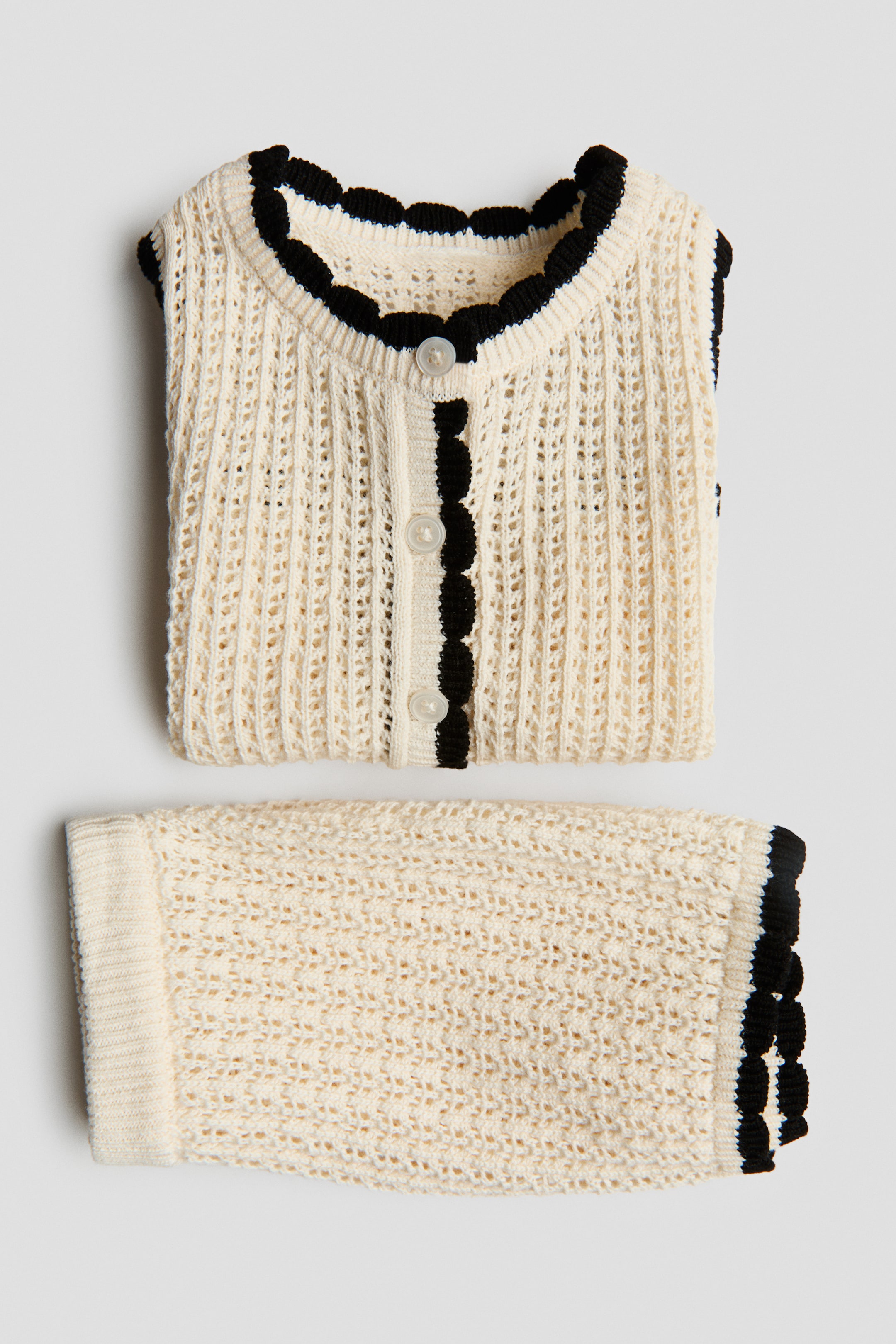 Детские свитеры H&M 2-Piece Pointelle-Knit Cotton Set — фото 3
