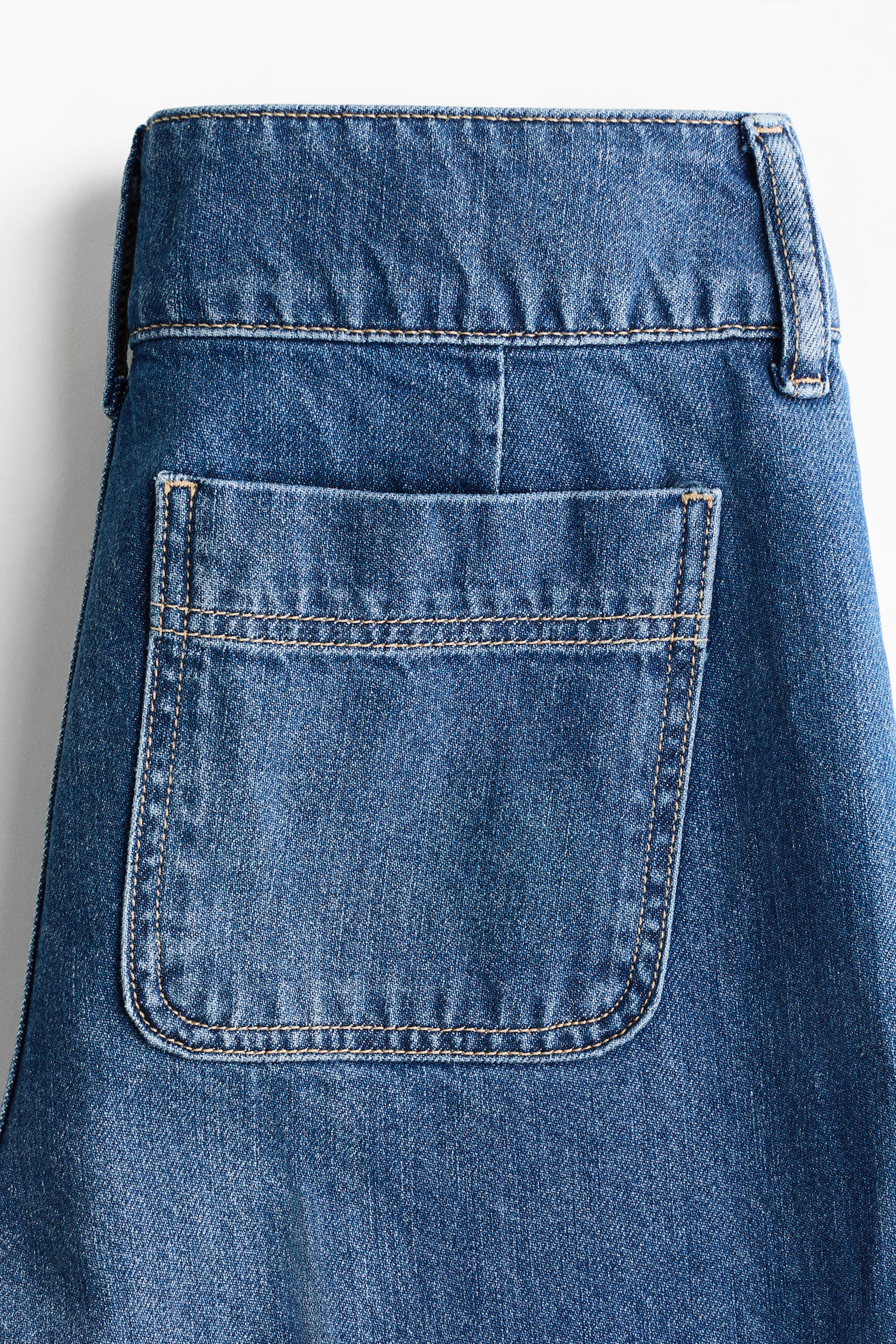 Wide High Jeans - Denimblau/Dunkles Denimblau/Weiß - 4