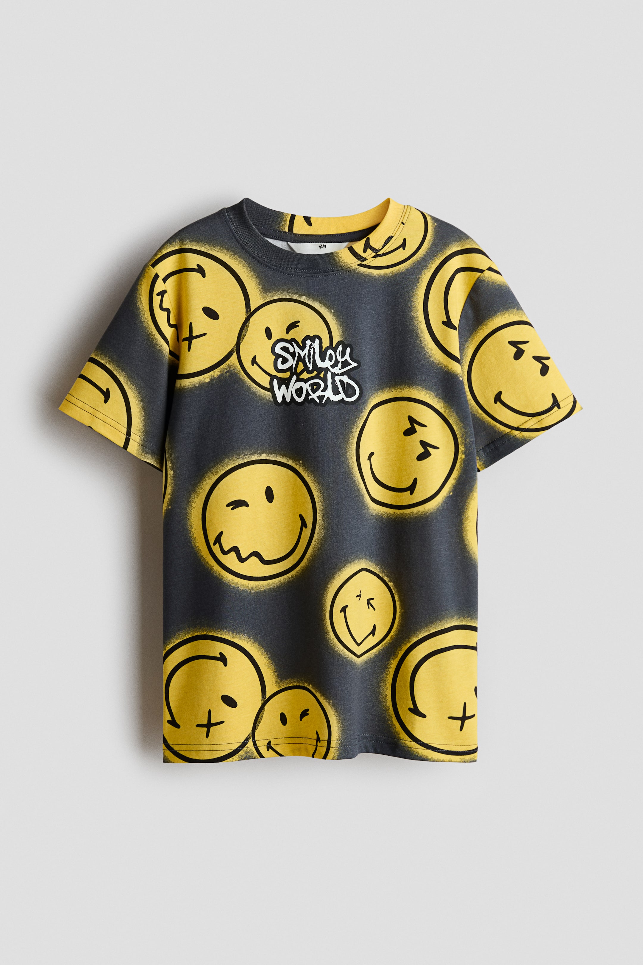 Ampliar la imagen: Playera con diseño - Gris oscuro/SmileyWorld® - Kids | H&M MX 1
