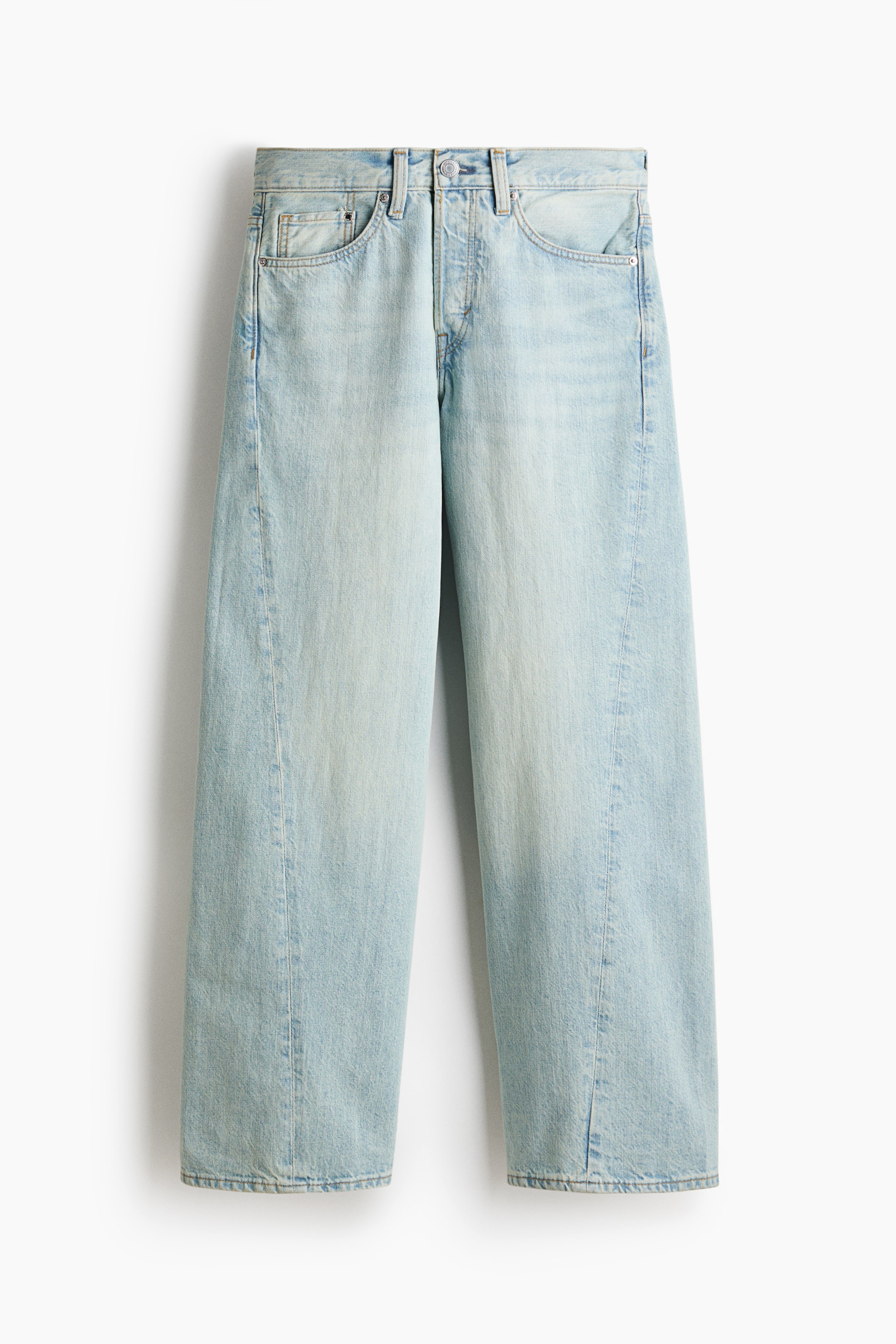 Vis større bilde: Loose Straight Jeans med vridde ben - Pale denim blue - Men | H&M NO 1