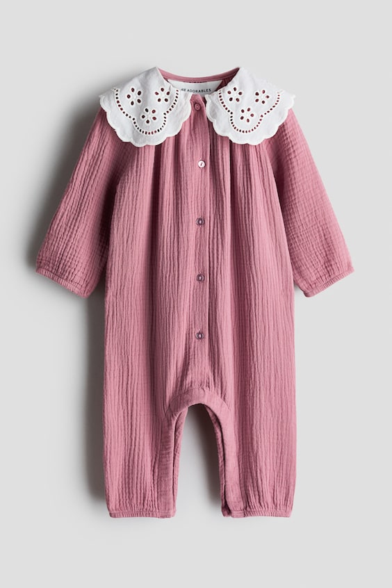 Детские комбинезоны H&M Cotton Muslin Romper Suit