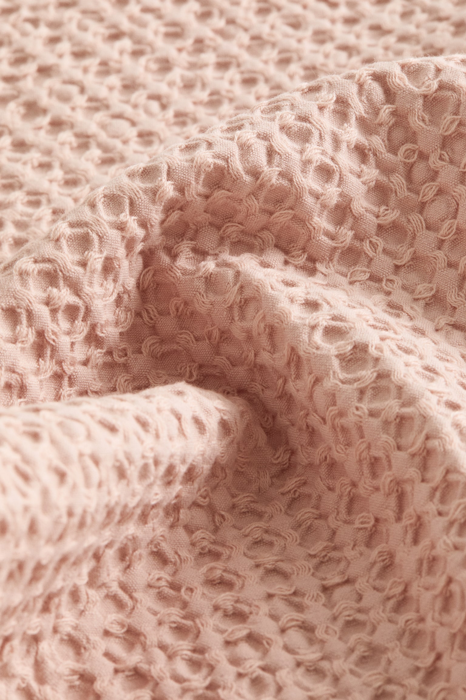 Waffled bath towel - Powder pink/Light yellow/Dark beige/White - 5