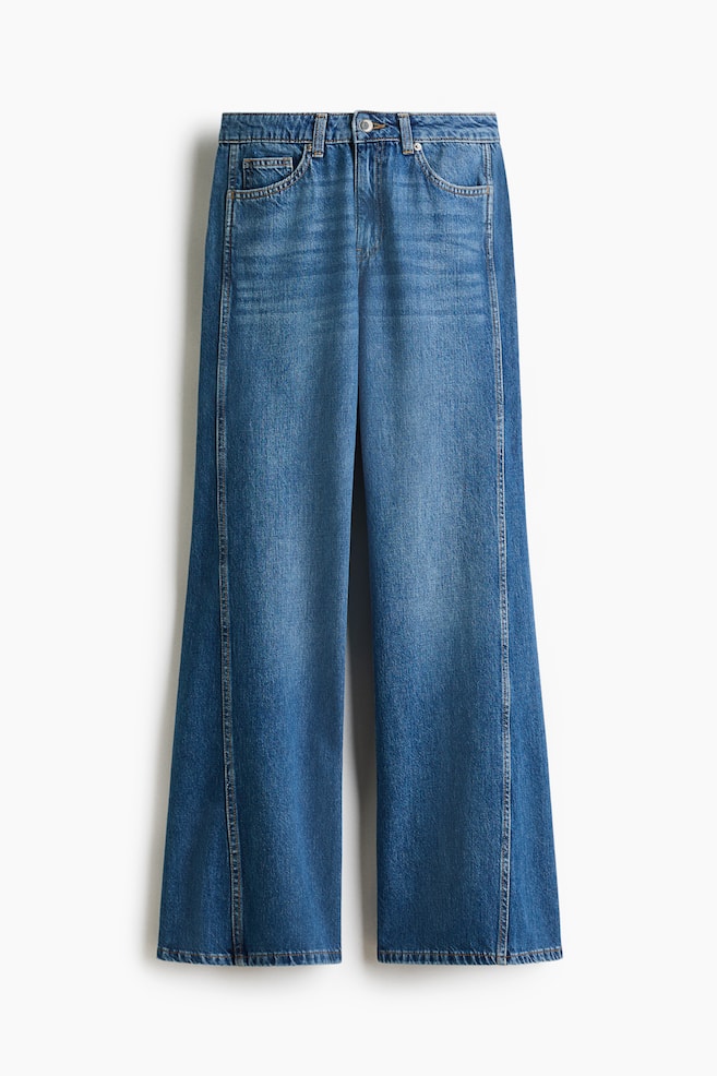 Flared High Waist Jeans - Denim blue - 1