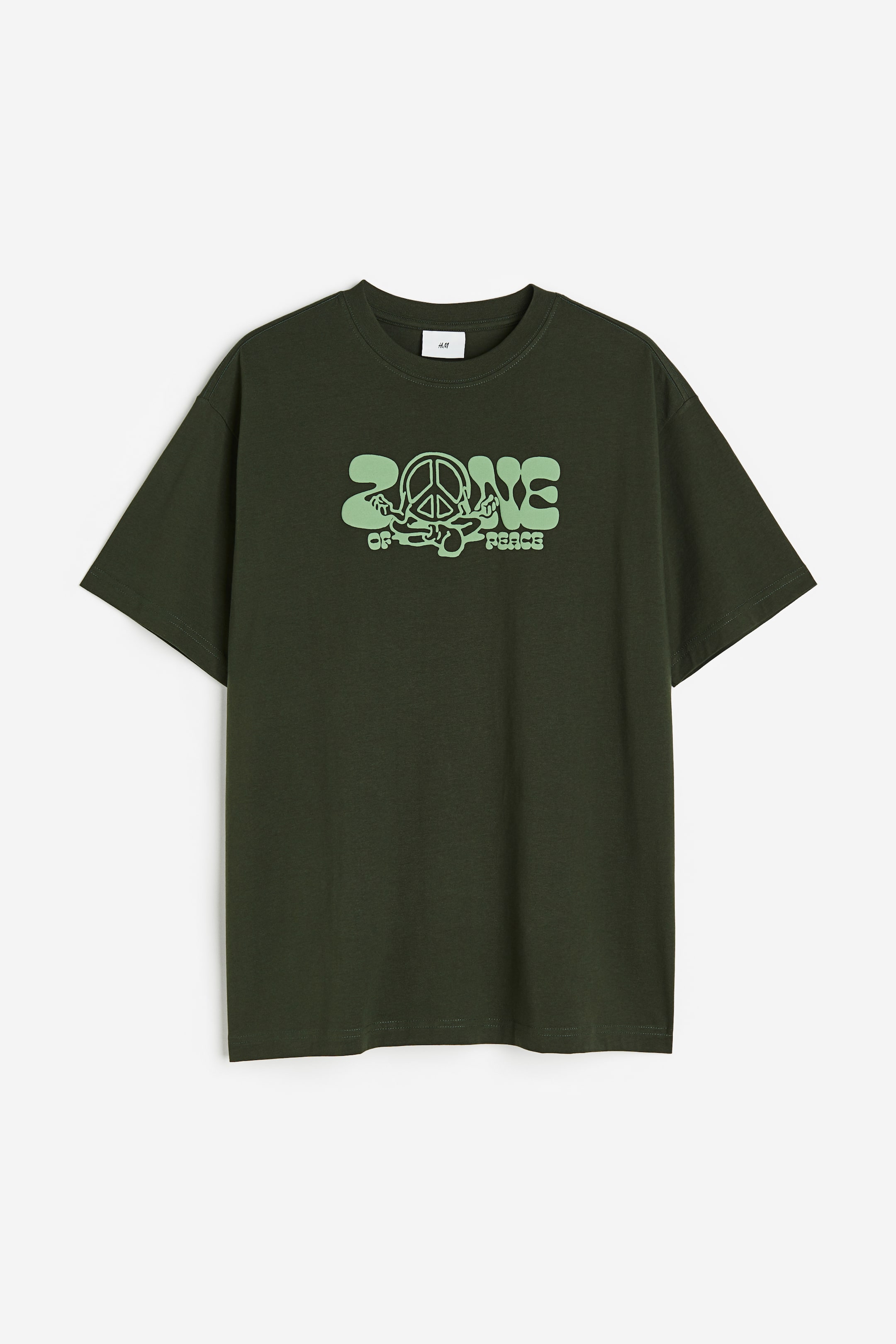 Bedrucktes T-Shirt in Loose Fit - Rundausschnitt - Kurzarm 