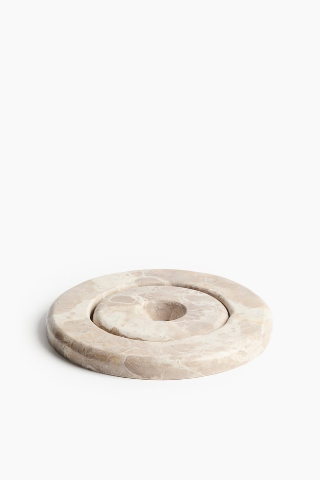 2-pack marble trivets - Beige/Marbled - 1