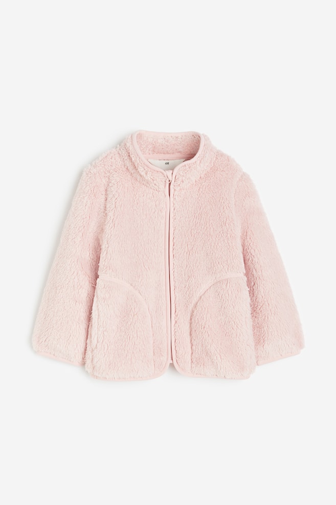 Pile jacket - Light pink/Natural white - 2