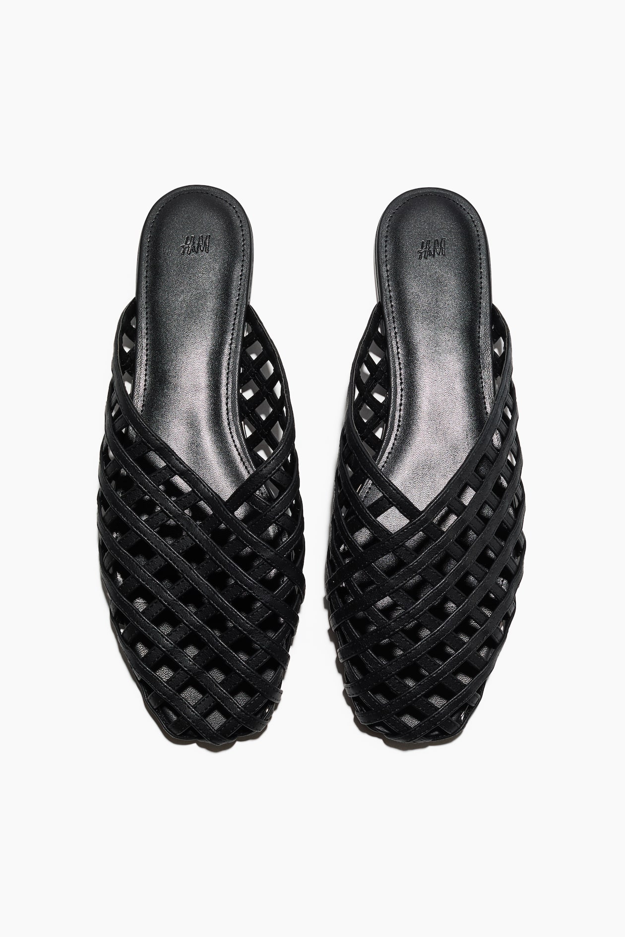 H&M Women's Black Lattice Mules | H&M US