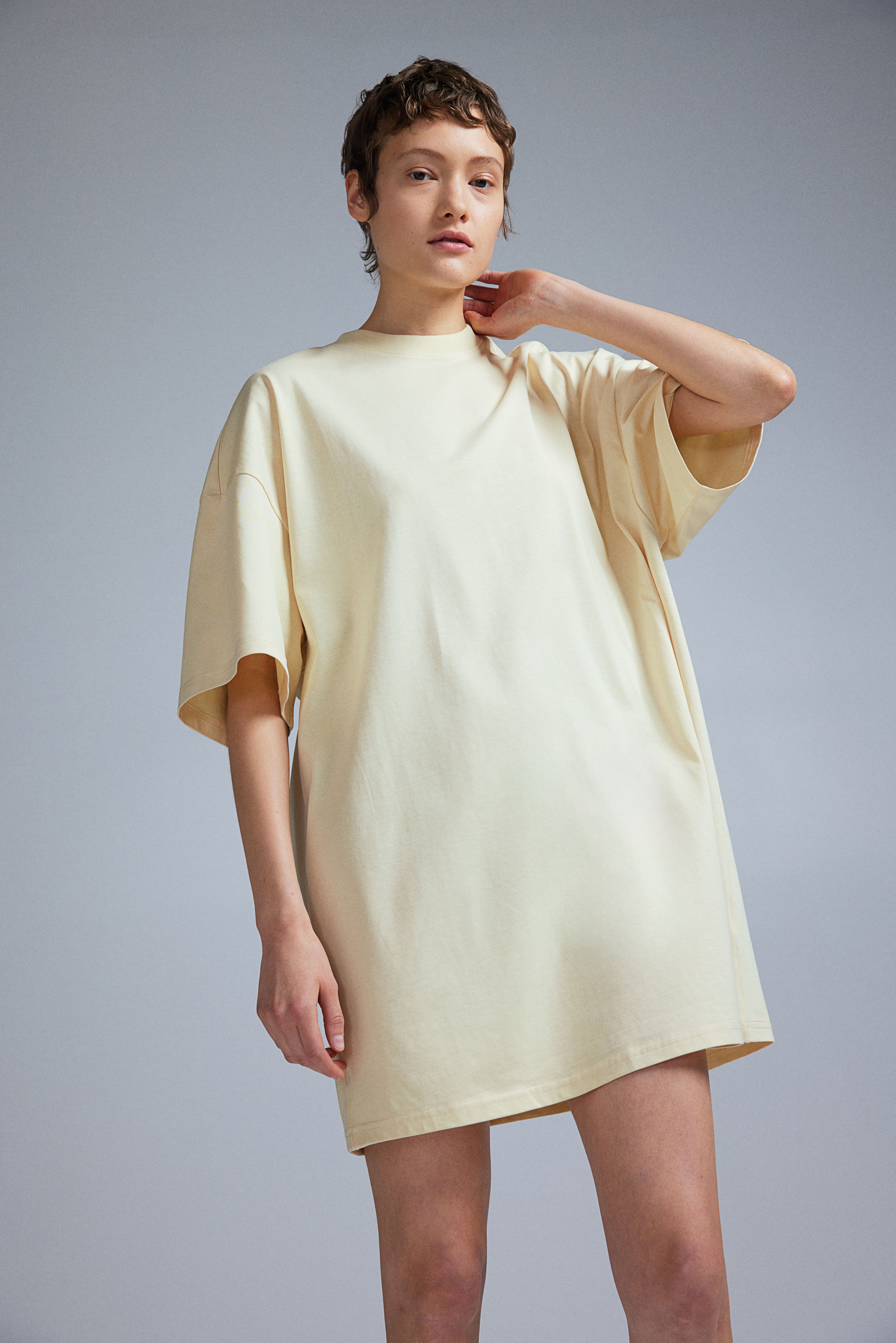 Robe T shirt Grande Taille Jaune clair FEMME H M CA