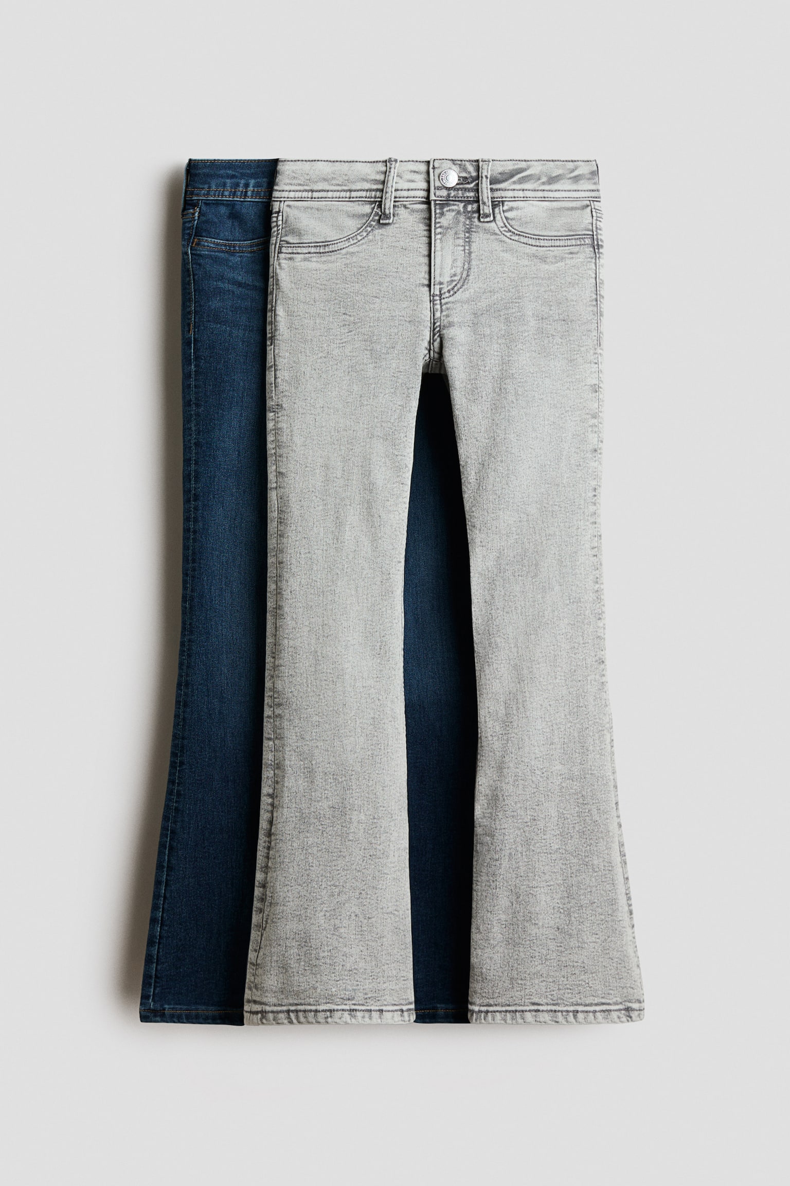 2-pack Flared Leg Low Jeans - Denim blue/Light denim grey/Black/Denim blue/Denim grey/Light denim blue/Light denim blue/Denim blue/Denim blue/Denim black