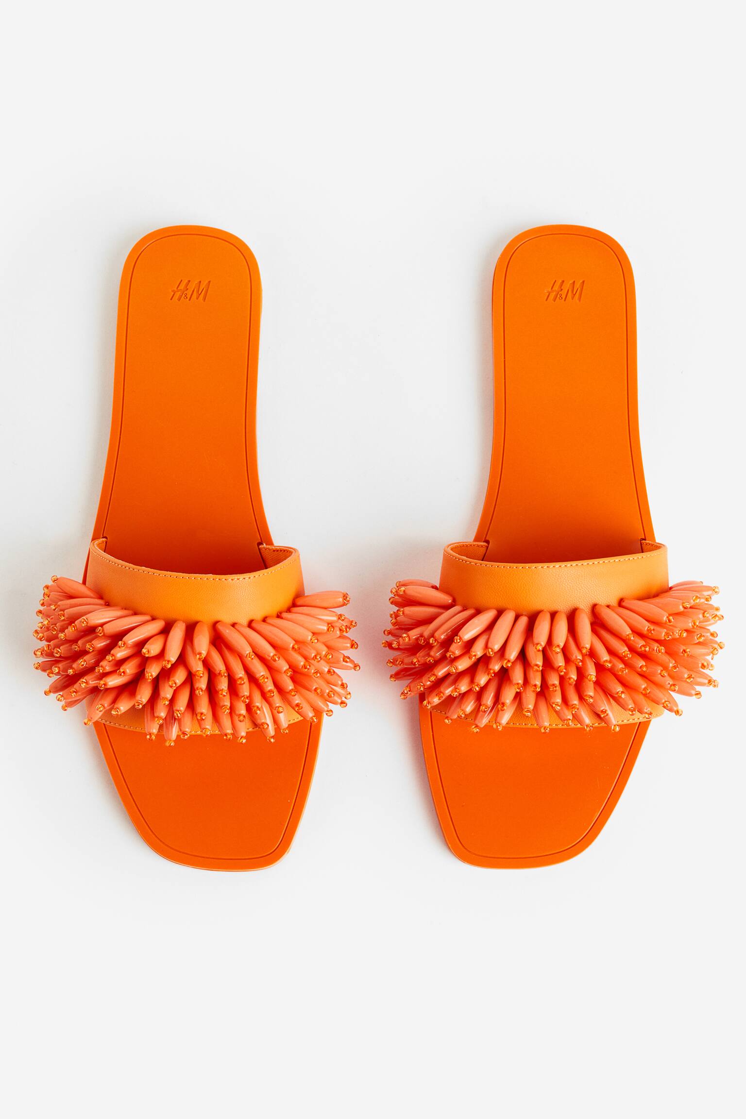 Beaded slides - Orange/Purple - 1