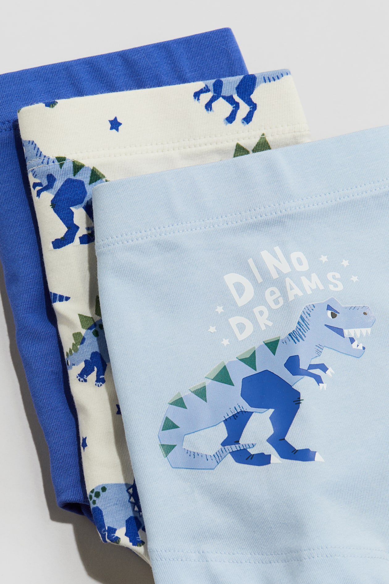 Babyhug 100% Cotton Knit Trunks Stars & Dino Print Pack of 5 - Multicolour