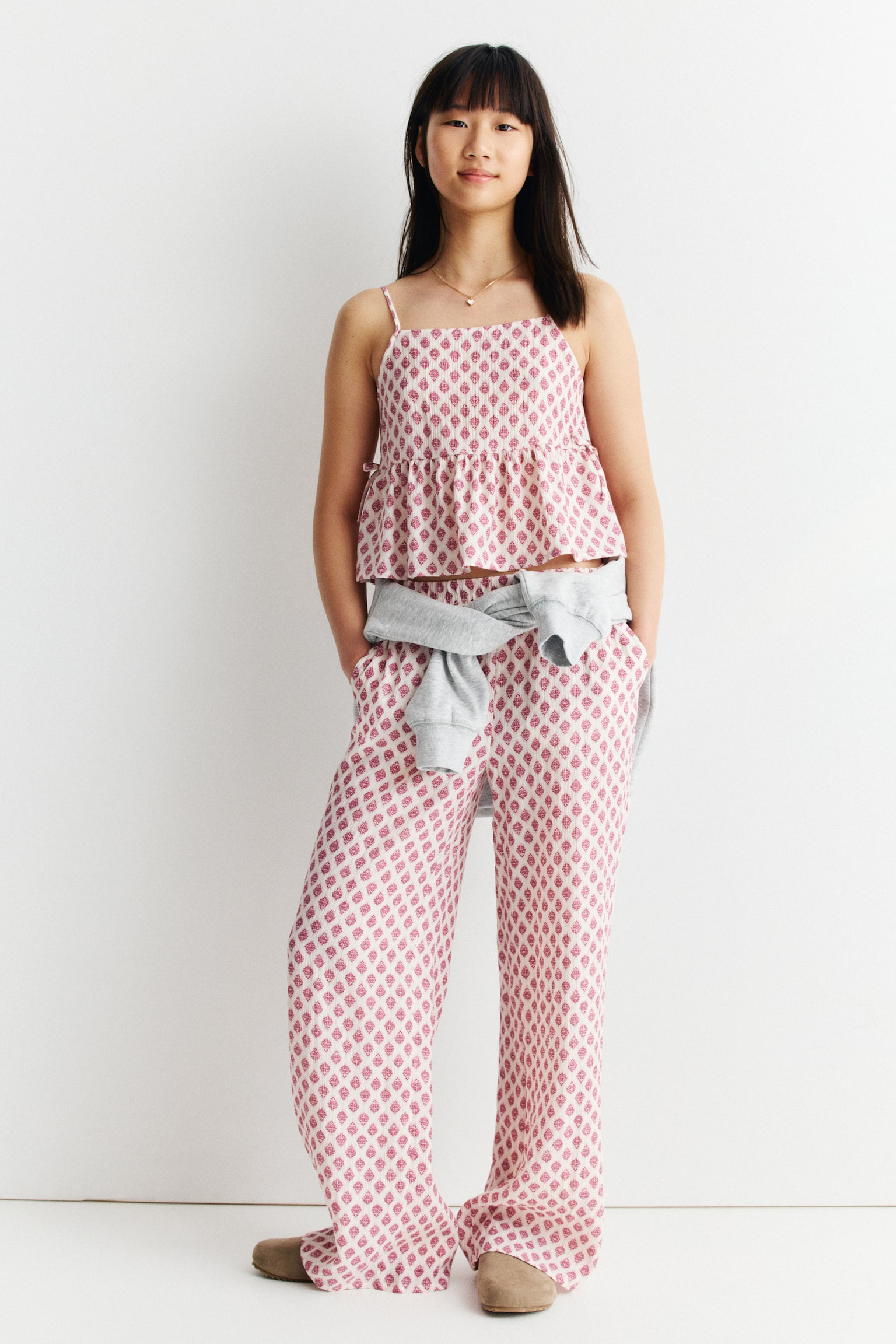 2-piece seersucker set - Light beige/Patterned/Navy blue/Cream/Blue/Striped/Blue/Striped - 3