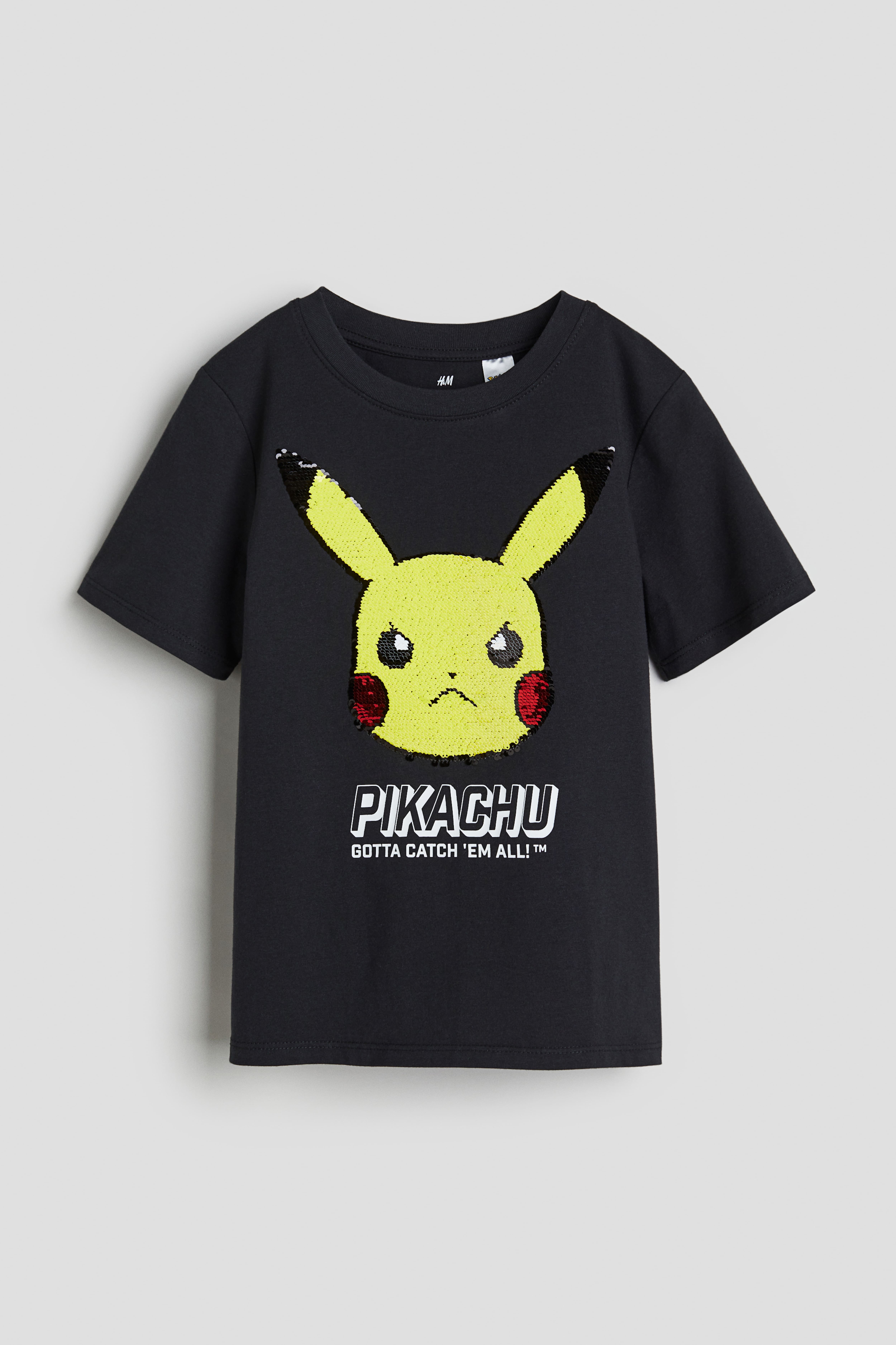 Flip sequin T shirt Black Pokemon Kids H M CA